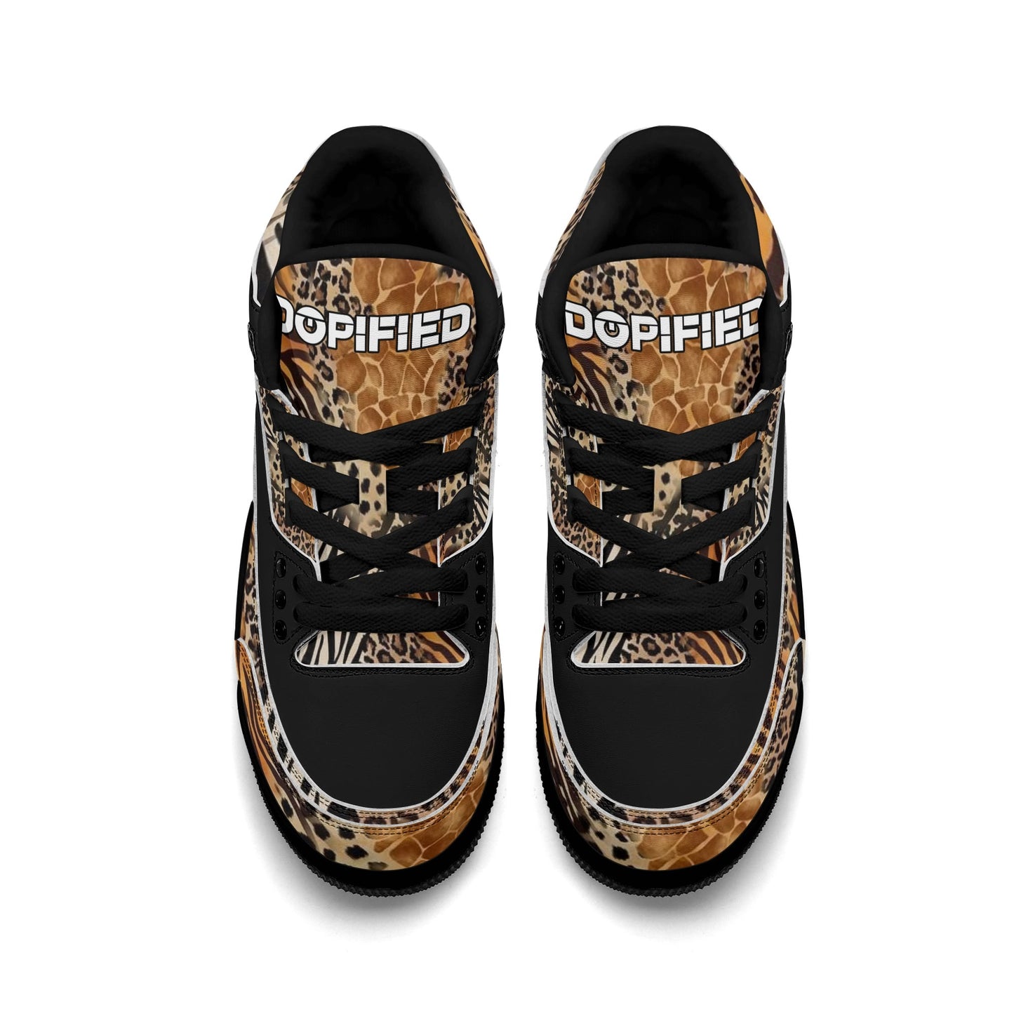 Womens DOPiFiED Safari Jungle High Top Retro Leather Basketball Sneakers