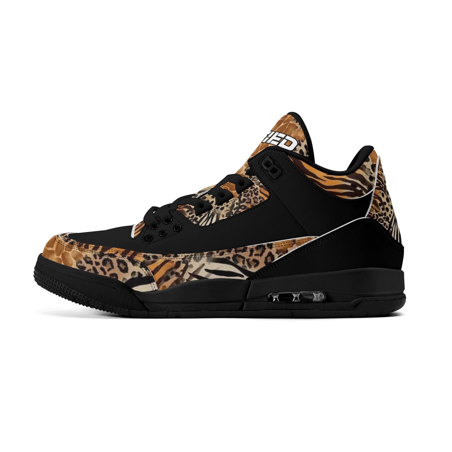 Womens DOPiFiED Safari Jungle High Top Retro Leather Basketball Sneakers