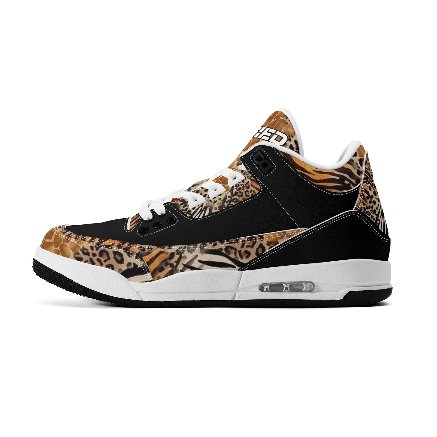 Womens DOPiFiED Safari Jungle High Top Retro Leather Basketball Sneakers