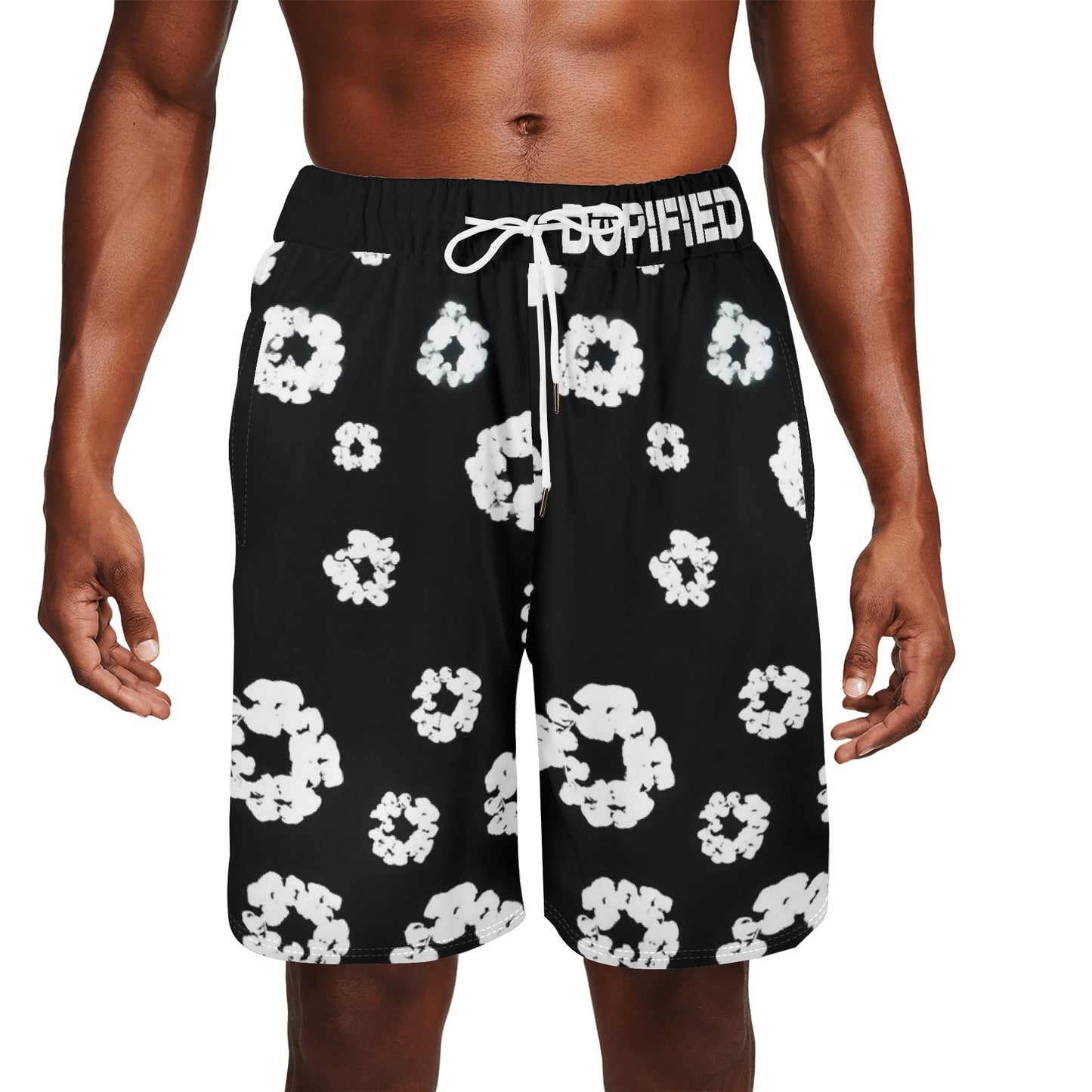 Mens Viral Floral Basketball Mesh Shorts Sea Life Swim Trunks