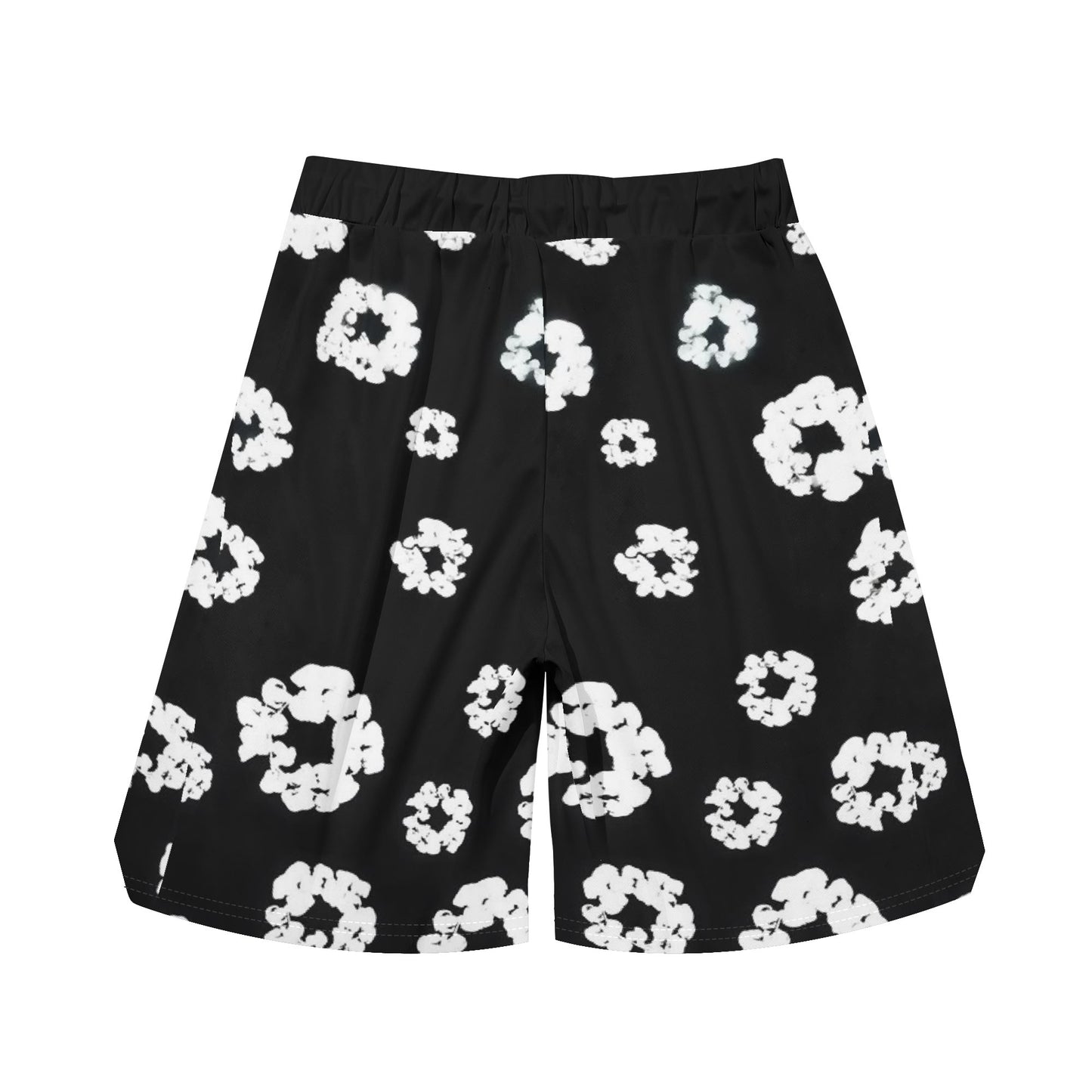 Mens Viral Floral Basketball Mesh Shorts Sea Life Swim Trunks