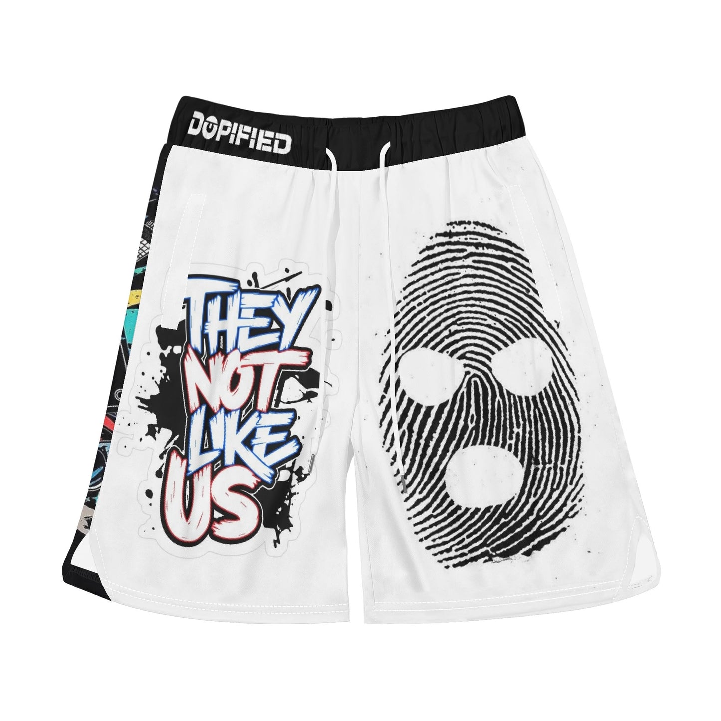 Mens Not Like Us Basketball Mesh Shorts Sea Life Swim Trunks