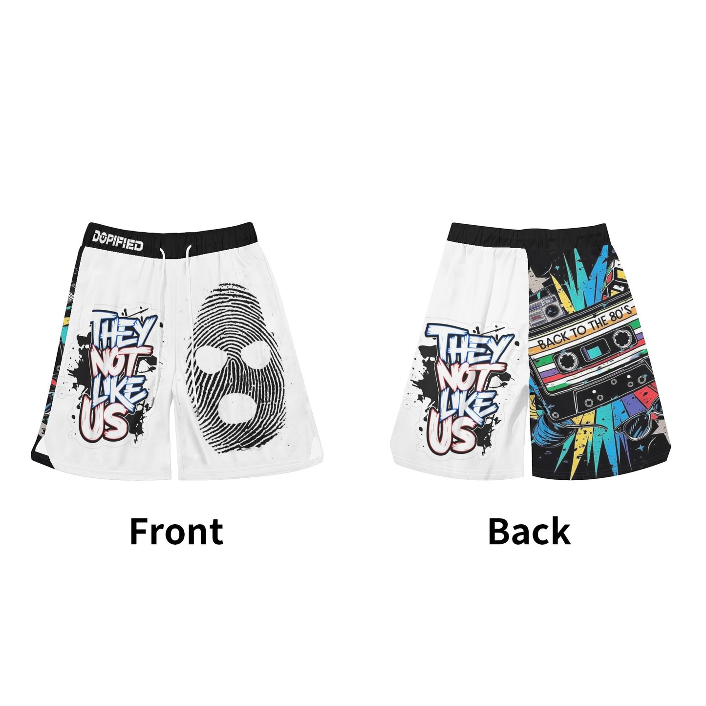 Mens Not Like Us Basketball Mesh Shorts Sea Life Swim Trunks