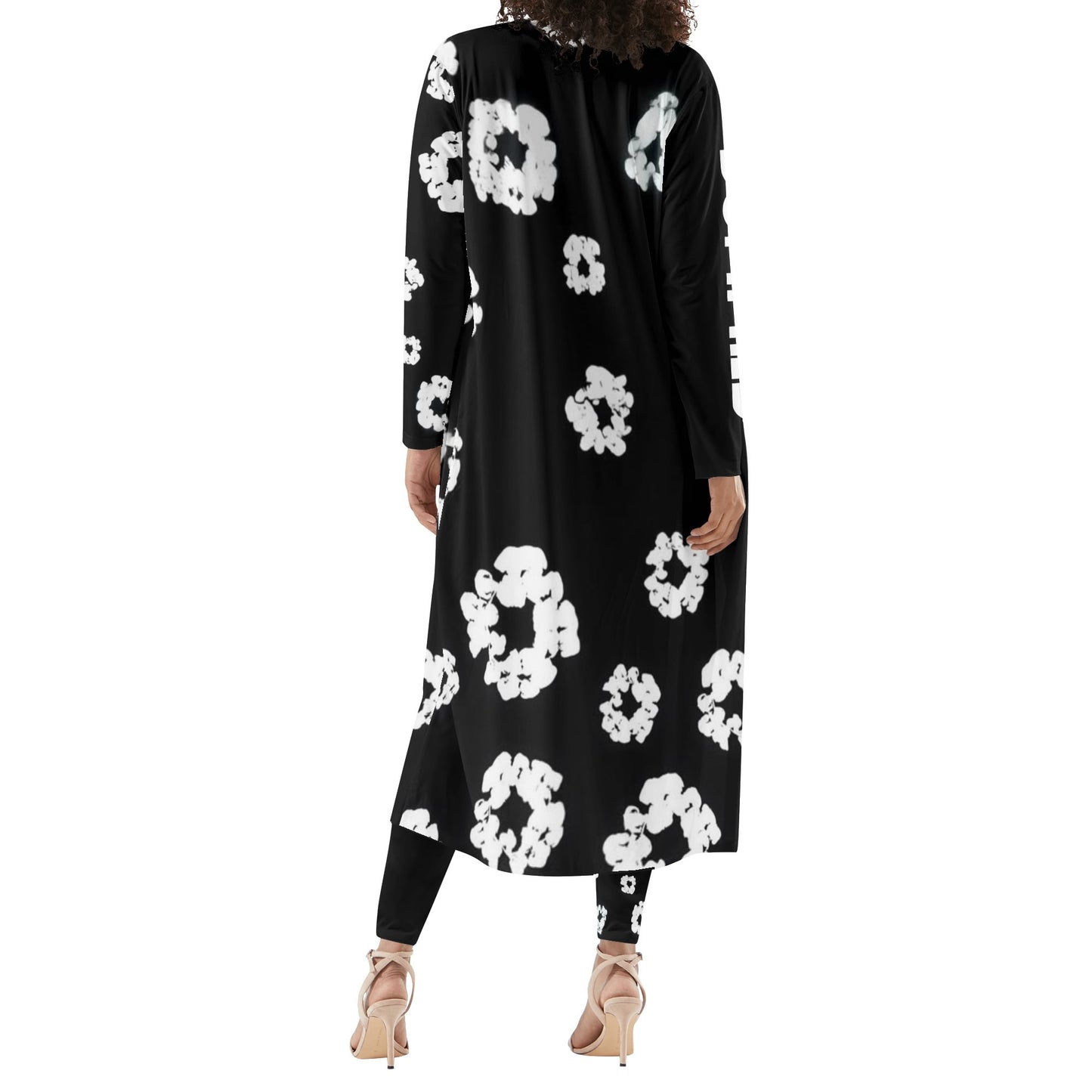 Womens Long Sleeve Viral Floral Cardigan and Leggings Sets
