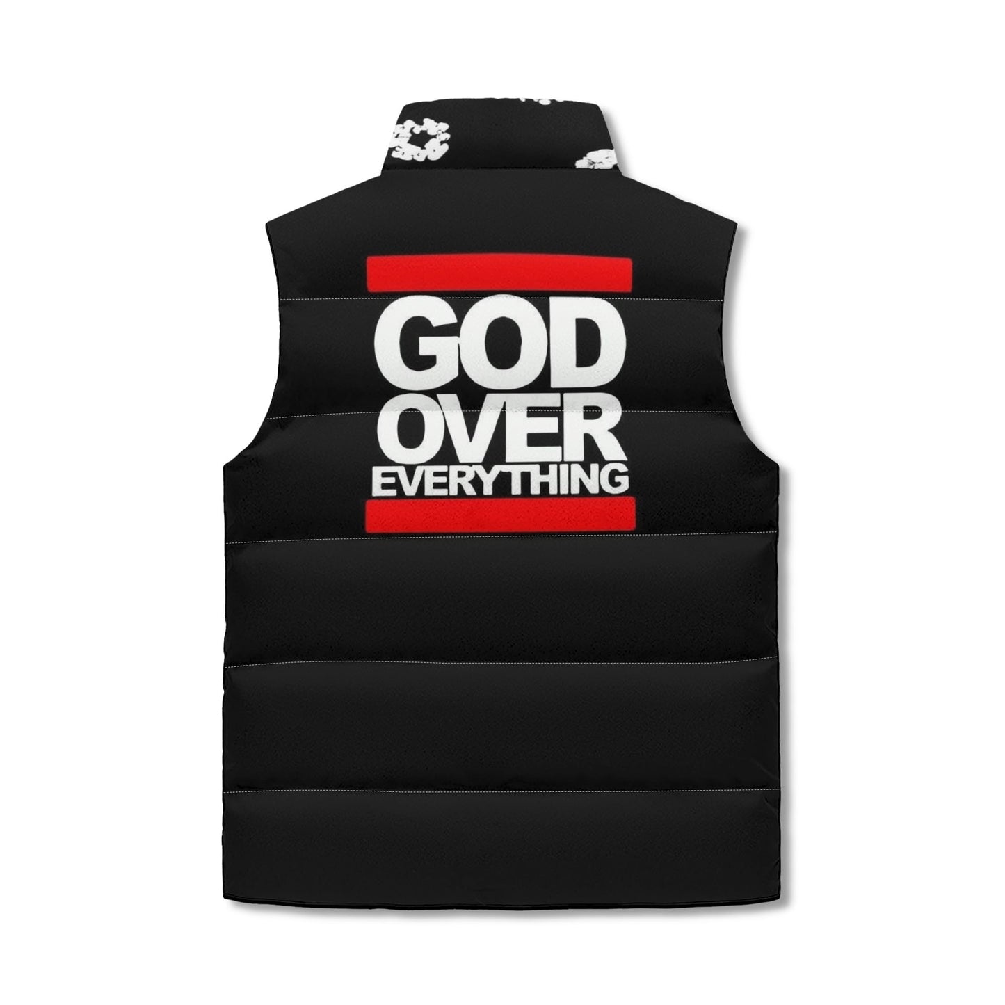 Unisex Lightweight All Over Printing Stand Collar Zip Up Puffer Vest