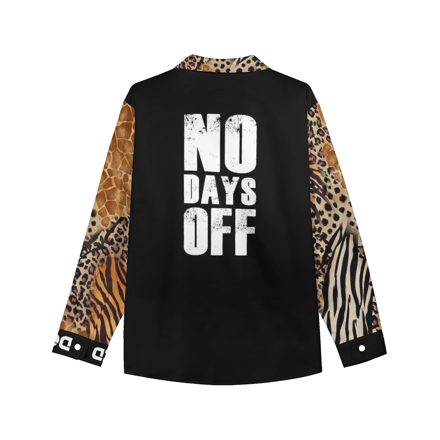 Womens DOPiFiED No days off, Animal Safari Casual Long Sleeve Button Down Shirt