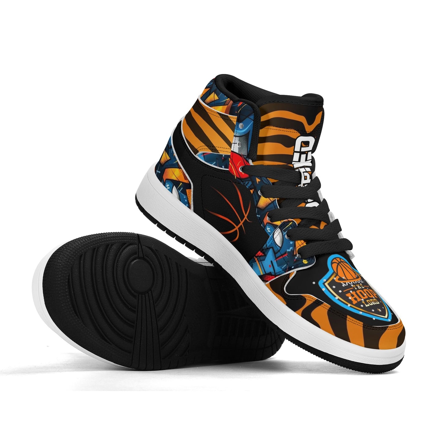 Hoop Lord jr 1s Kids Premium High Top Leather Sneakers