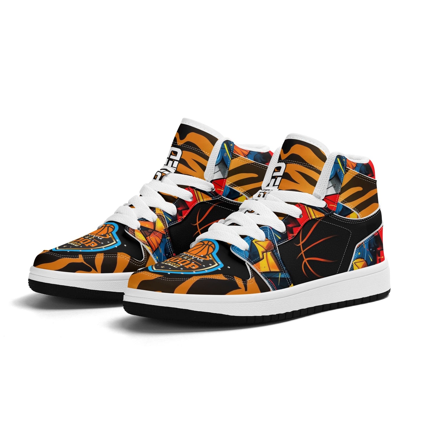 Hoop Lord jr 1s Kids Premium High Top Leather Sneakers