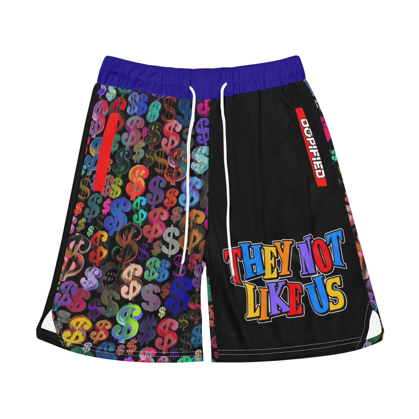 Mens Not Like Us Basketball Mesh Shorts Sea Life Swim Trunks