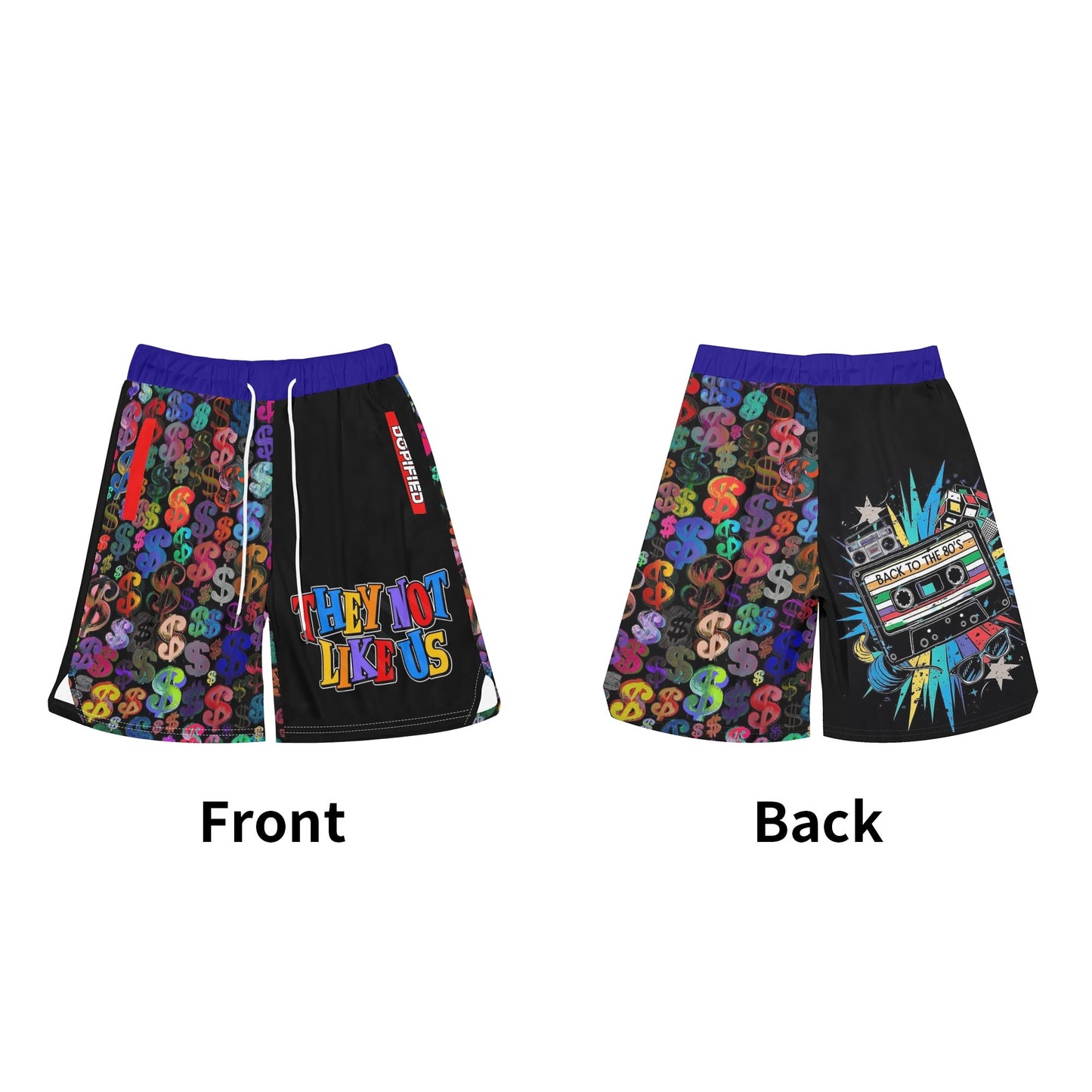 Mens Not Like Us Basketball Mesh Shorts Sea Life Swim Trunks