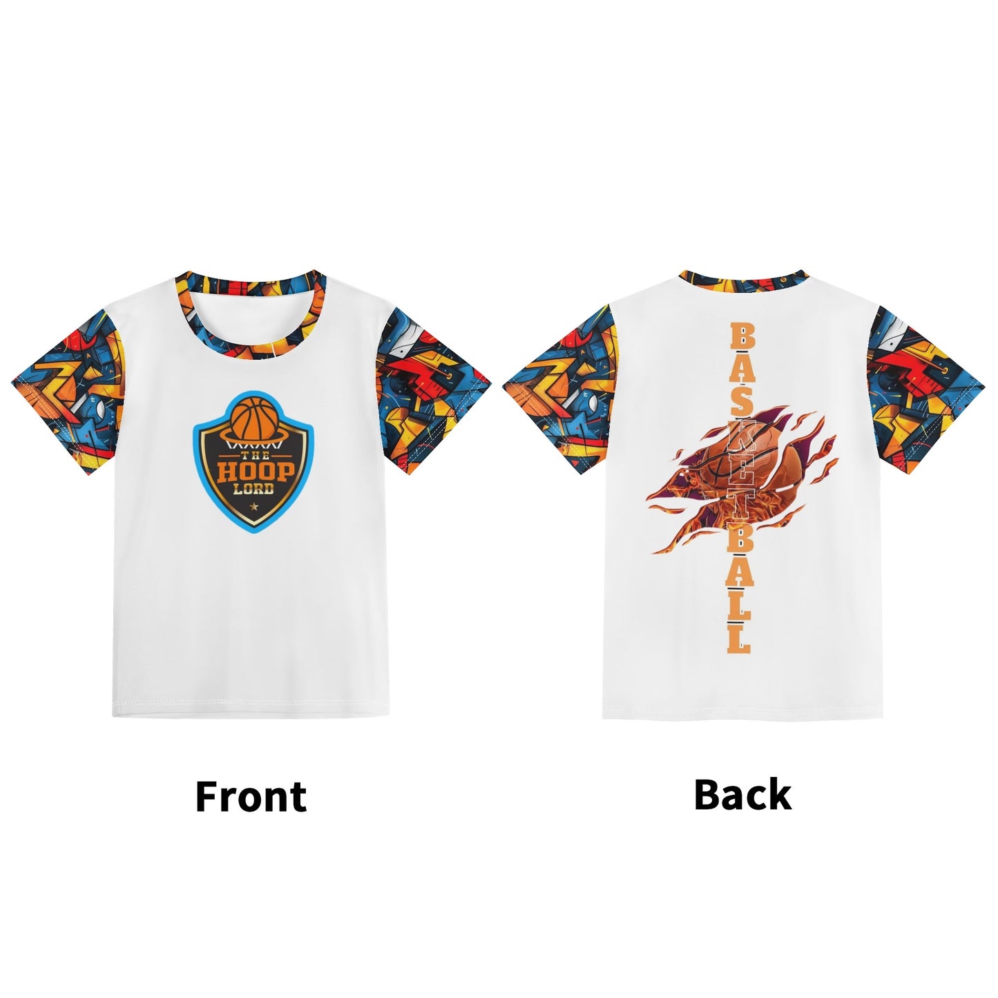 Childrens Hoop Lord GEO2 Loose Fit Short Sleeve T-Shirt Pull on Tees