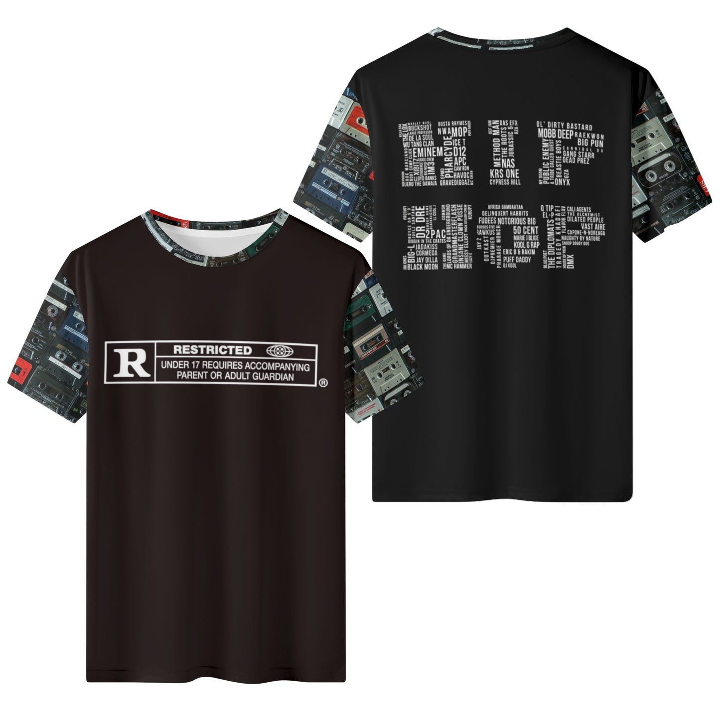 Mens Retro Cassette Hip-Hop Classic T-Shirt