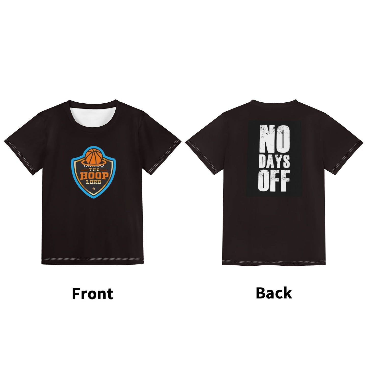 Childrens Hoop Lord jr Loose Fit Short Sleeve T-Shirt Pull on Tees