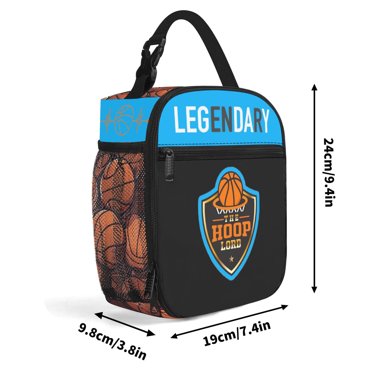 Hoop Lord Jr Insulated Meal Lunch Bag Food Container School Lunch Box
