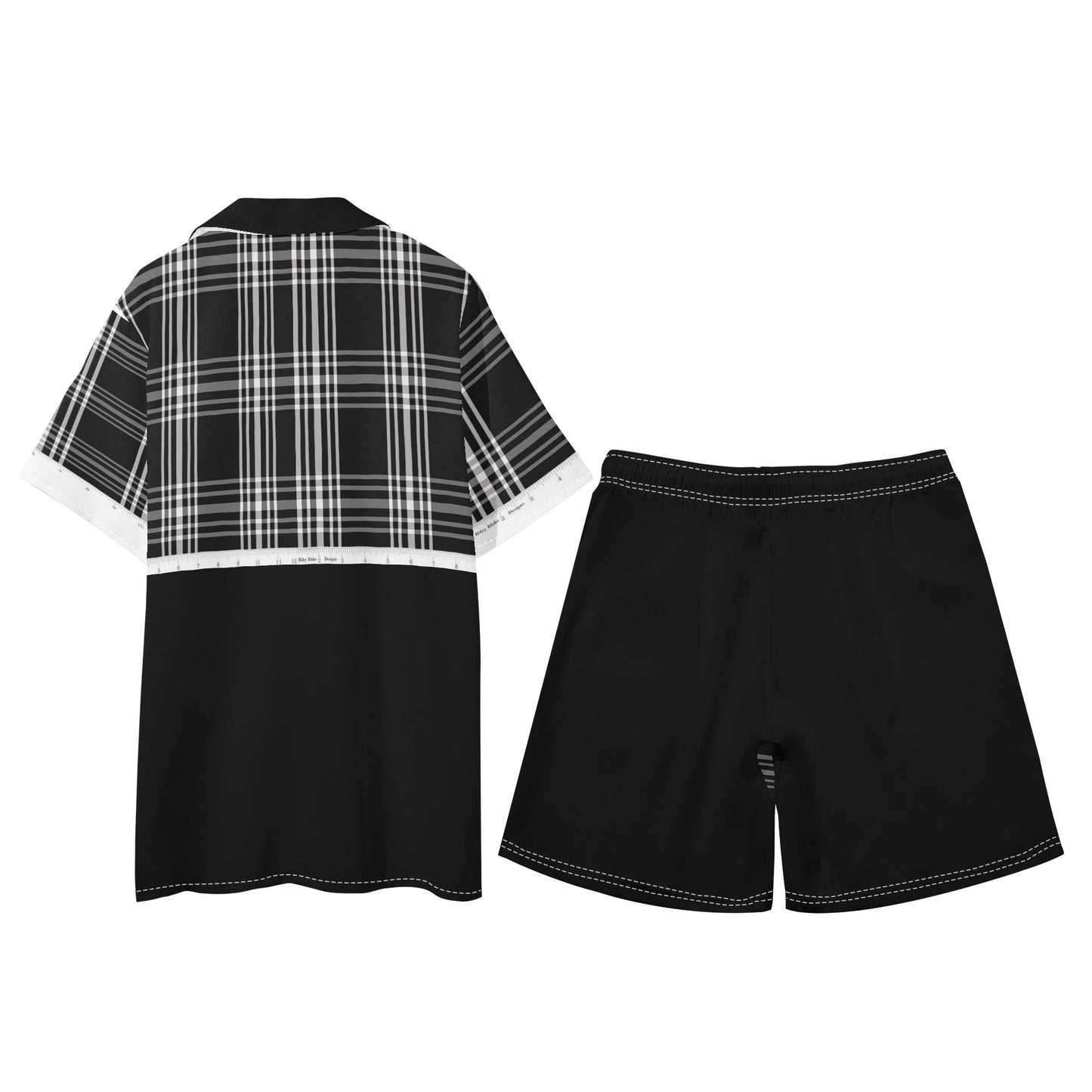 Mens Regular Fit Hawaiian Short Sleeve Shirt and Shorts Set