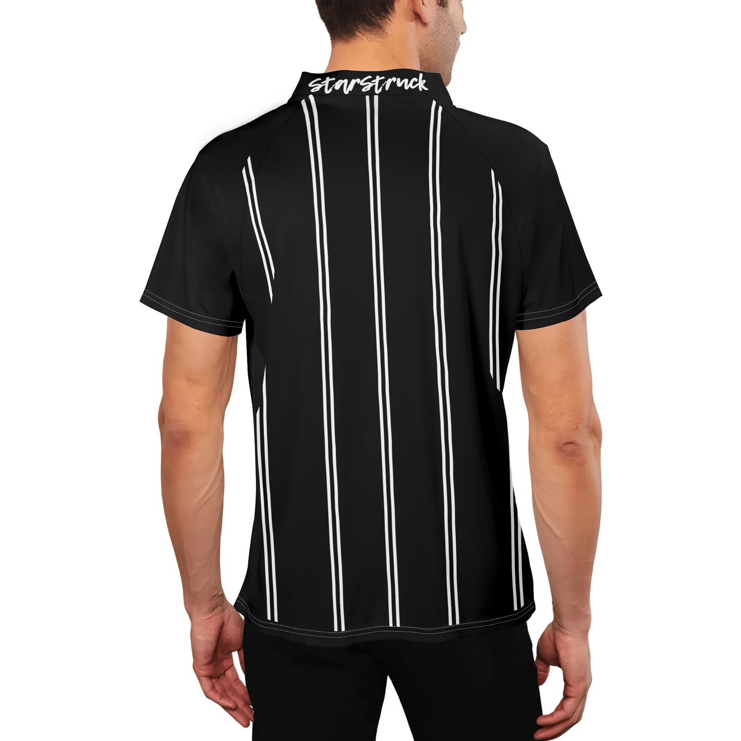 Mens Button Up Short Sleeve Golf Tennis T-Shirts Casual Business Polo Shirts