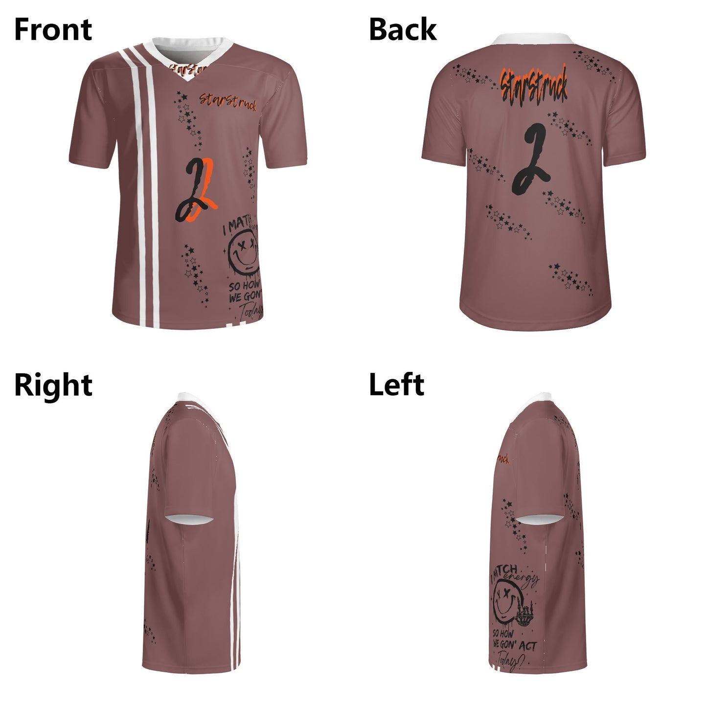 Mens All Over Print Football Rugby Jersey