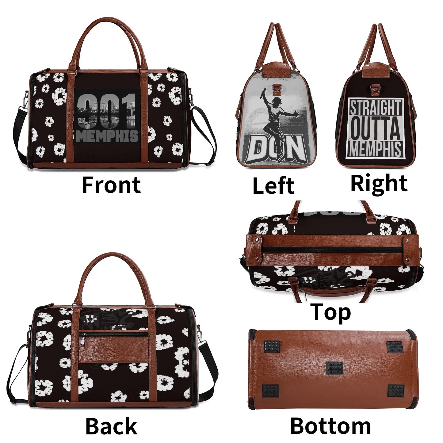 901 Leather Duffle Bag Foldable Travel Bag