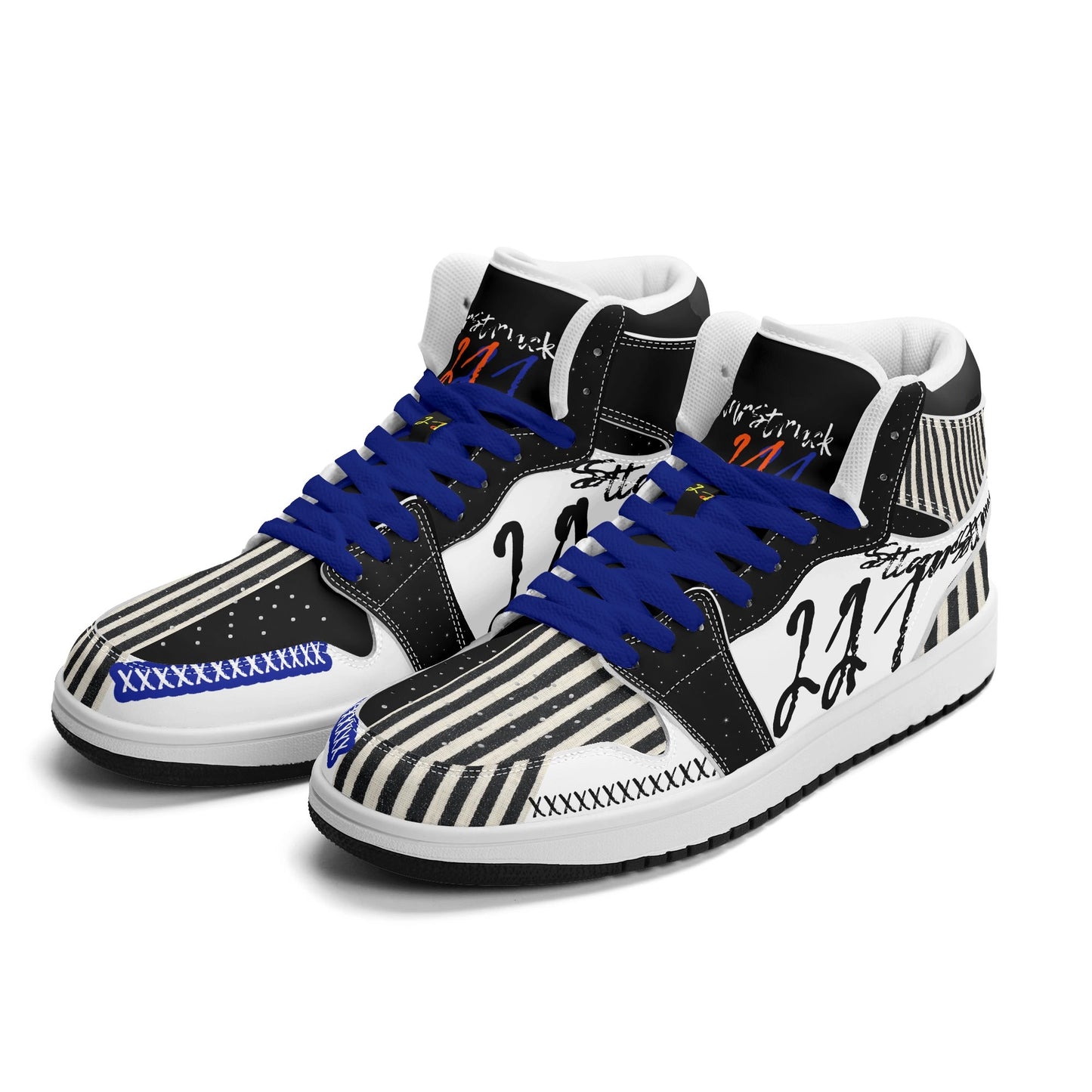 Mens Star Strucked Premium PU Leather High Top Sneakers-V2
