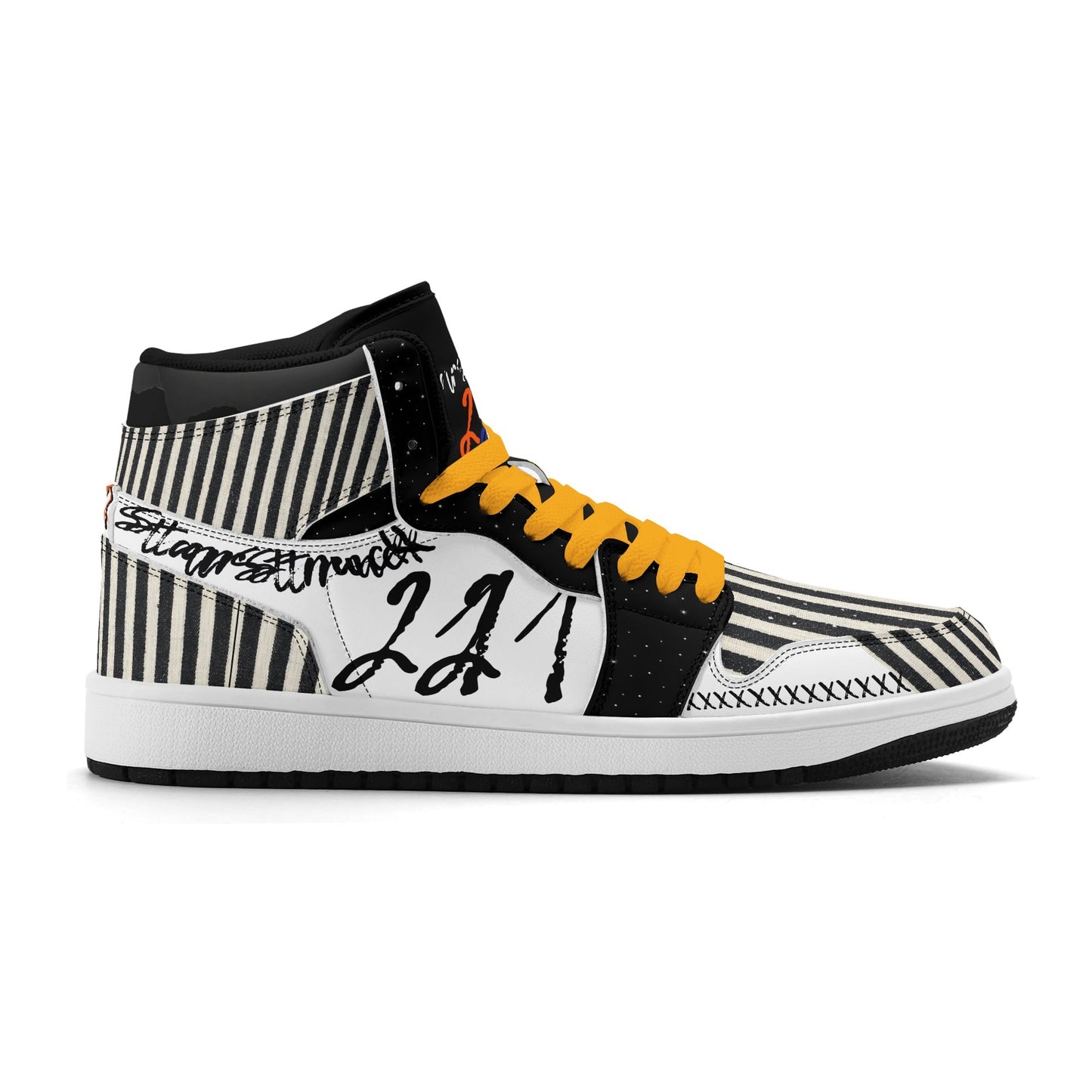 Mens Star Strucked Premium PU Leather High Top Sneakers-V2