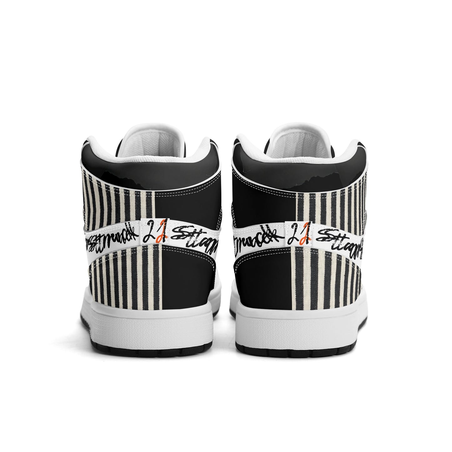 Mens Star Strucked Premium PU Leather High Top Sneakers-V2