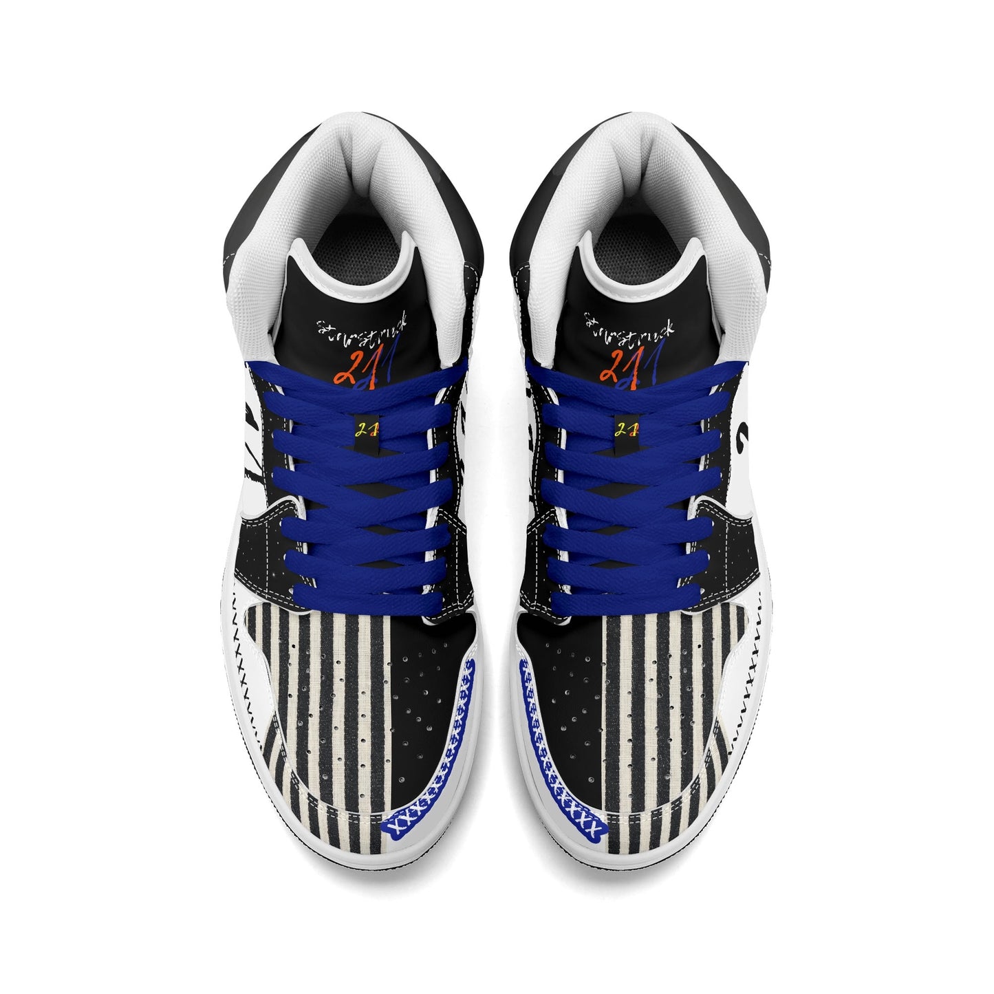 Mens Star Strucked Premium PU Leather High Top Sneakers-V2