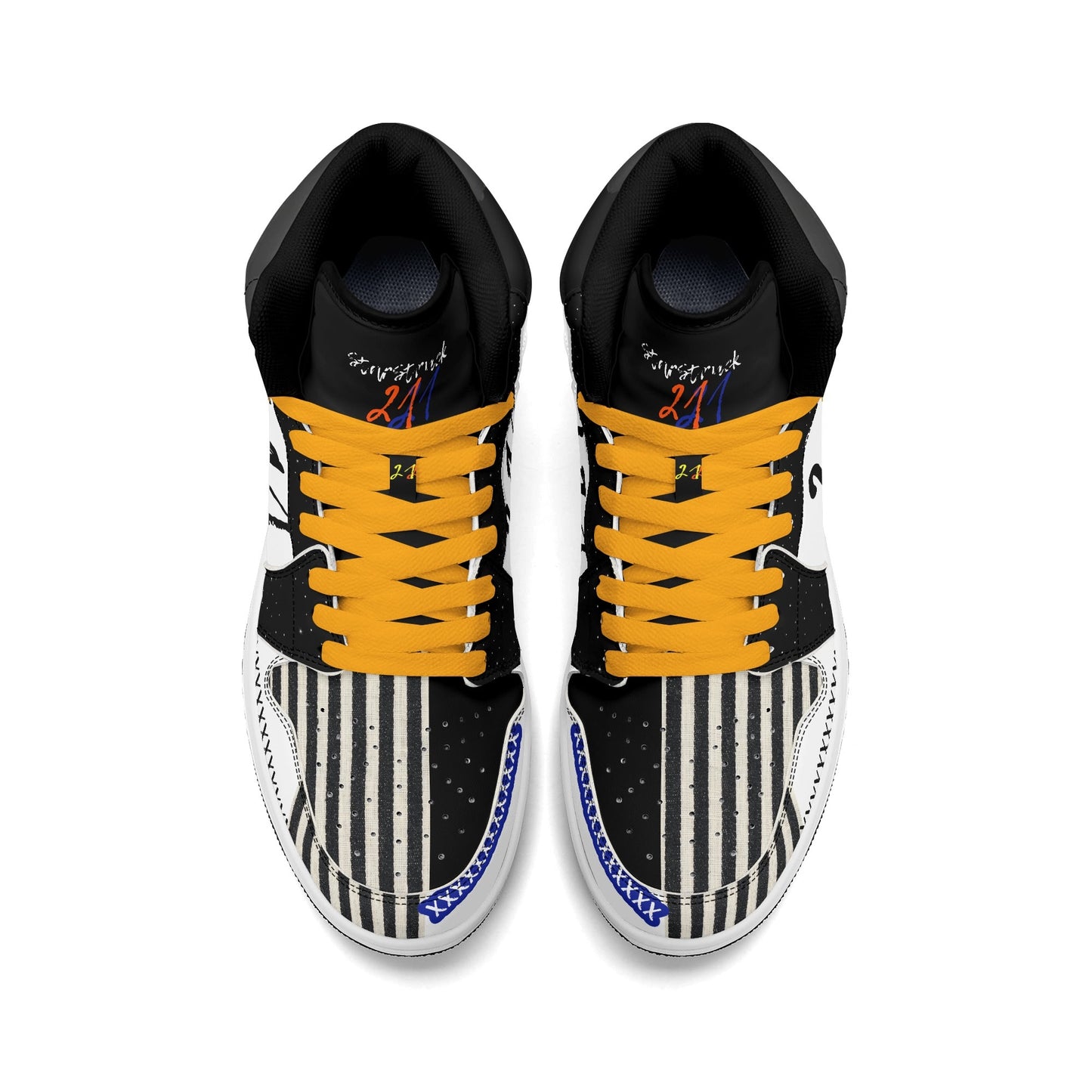 Mens Star Strucked Premium PU Leather High Top Sneakers-V2