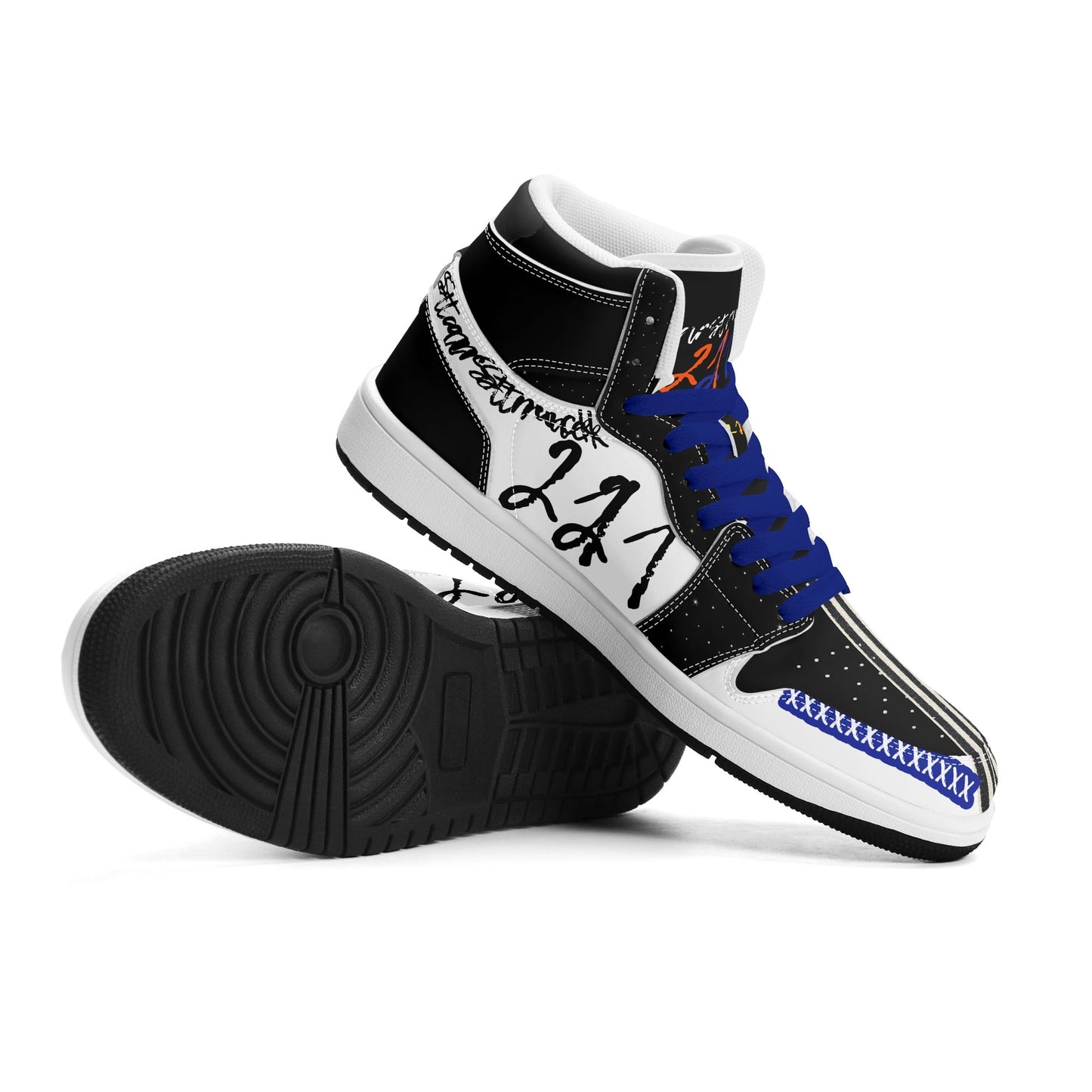 Mens Star Strucked Premium PU Leather High Top Sneakers-V2