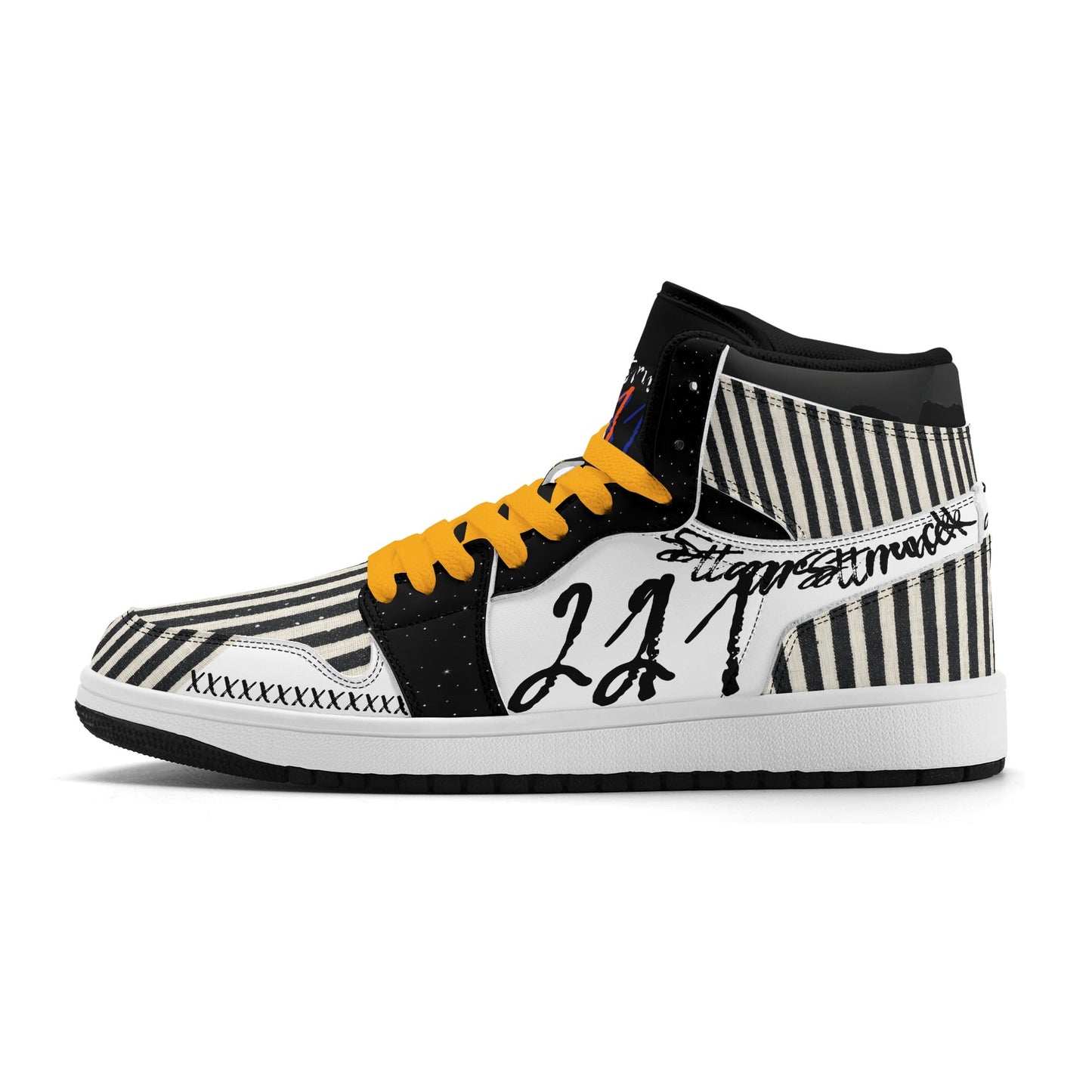 Mens Star Strucked Premium PU Leather High Top Sneakers-V2