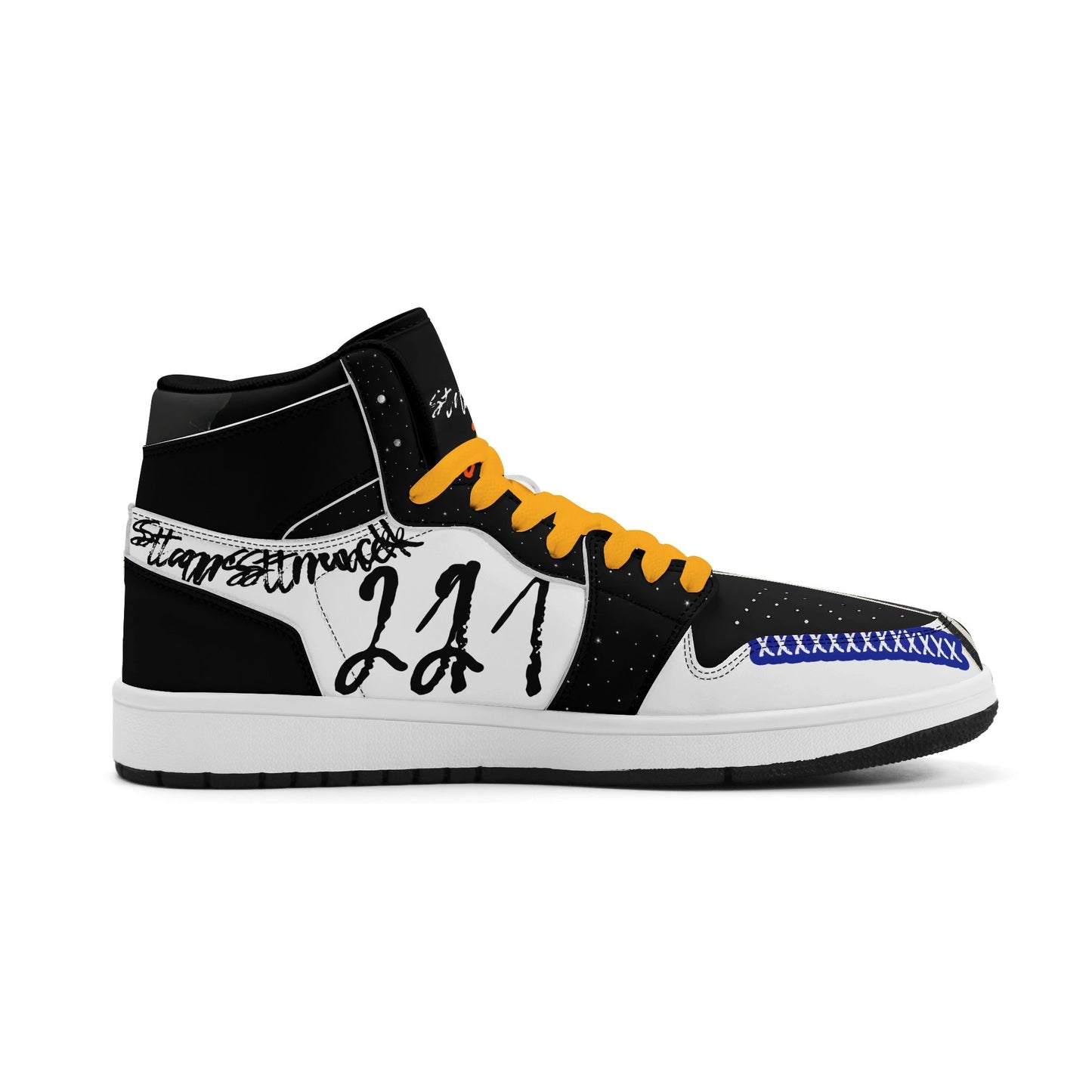 Mens Star Strucked Premium PU Leather High Top Sneakers-V2