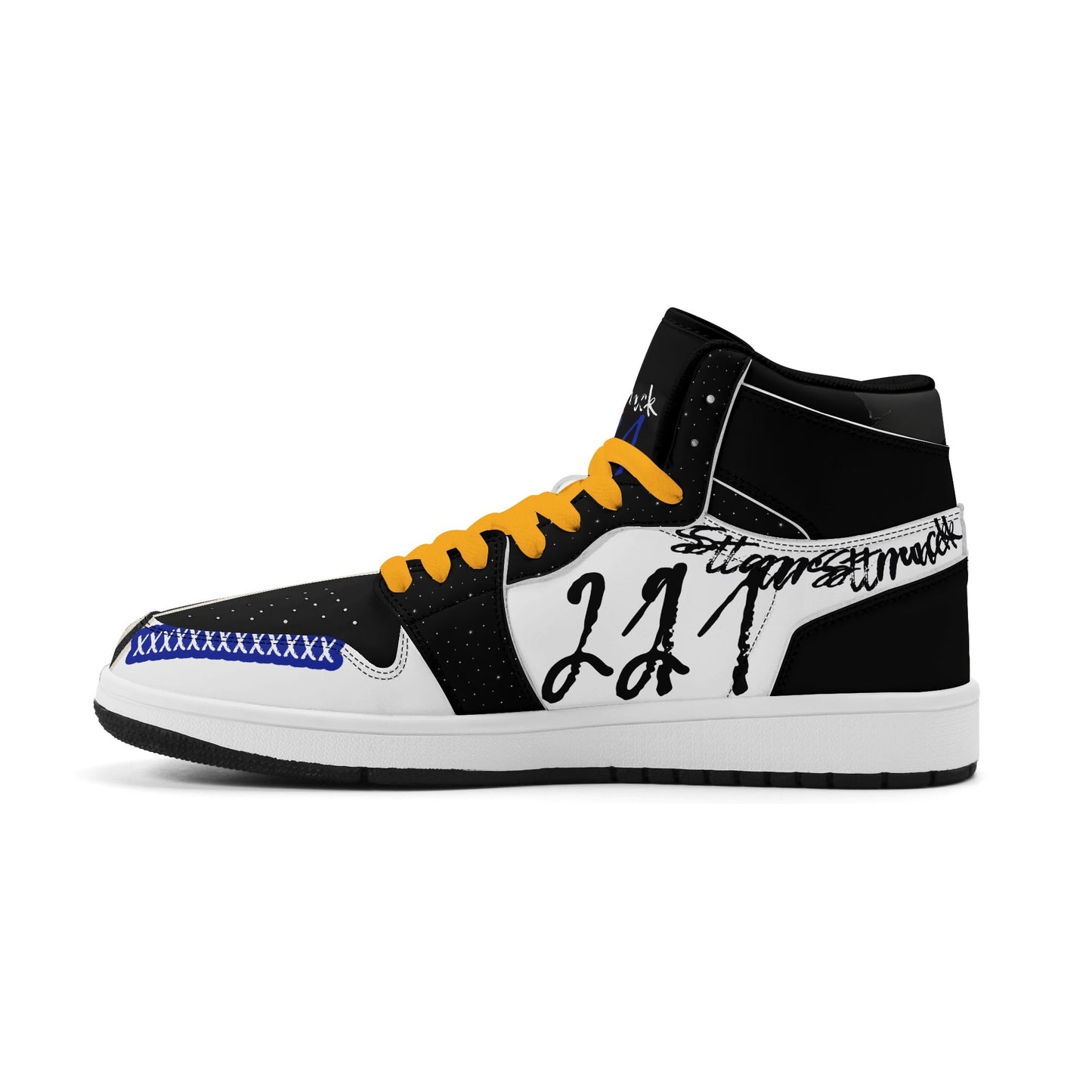Mens Star Strucked Premium PU Leather High Top Sneakers-V2