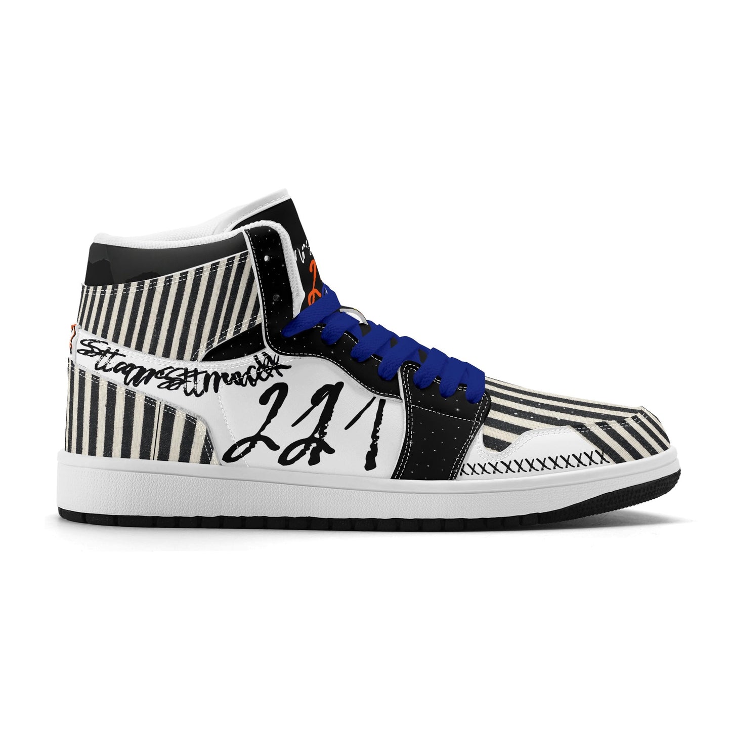 Mens Star Strucked Premium PU Leather High Top Sneakers-V2