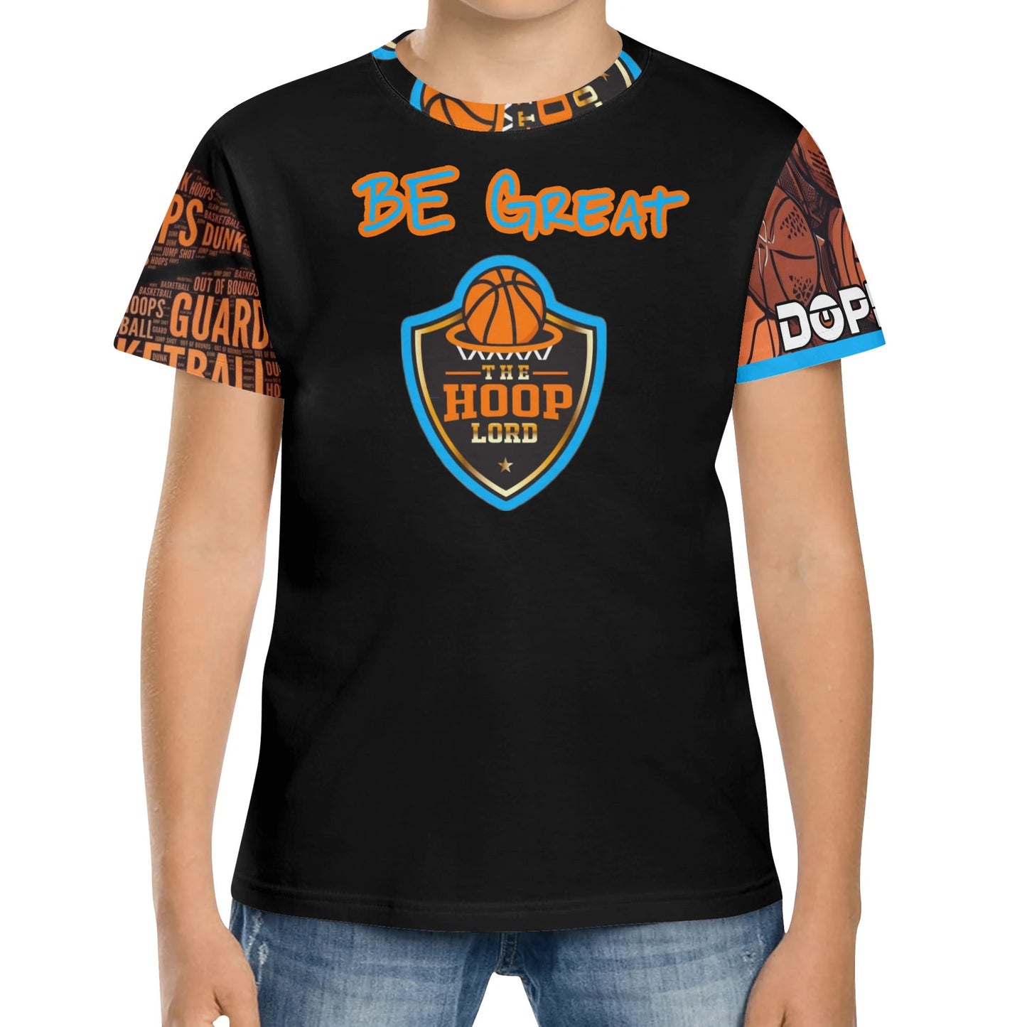 Hoop Lord Jr  Be Great  Kids Short Sleeve T-Shirt
