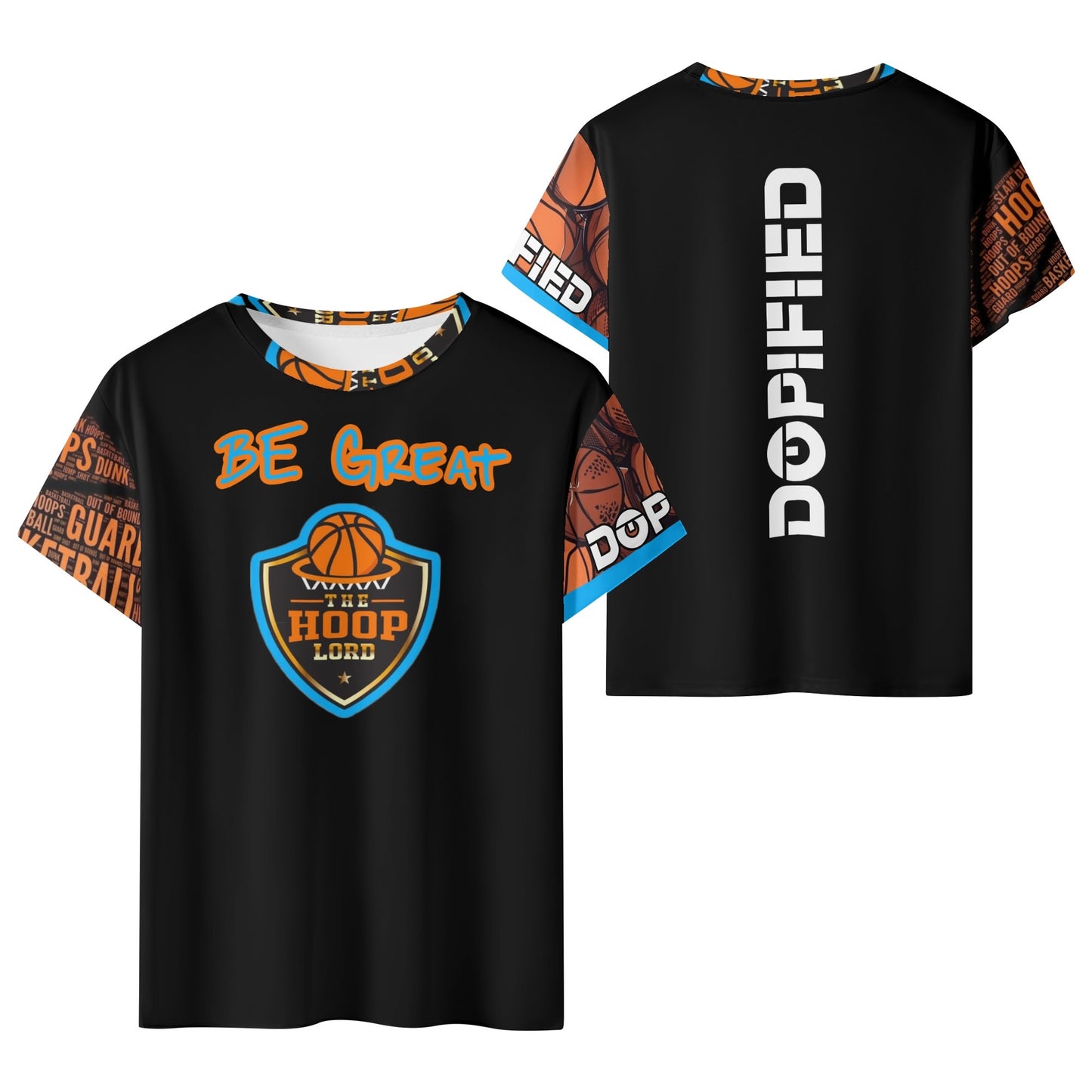 Hoop Lord Jr  Be Great  Kids Short Sleeve T-Shirt