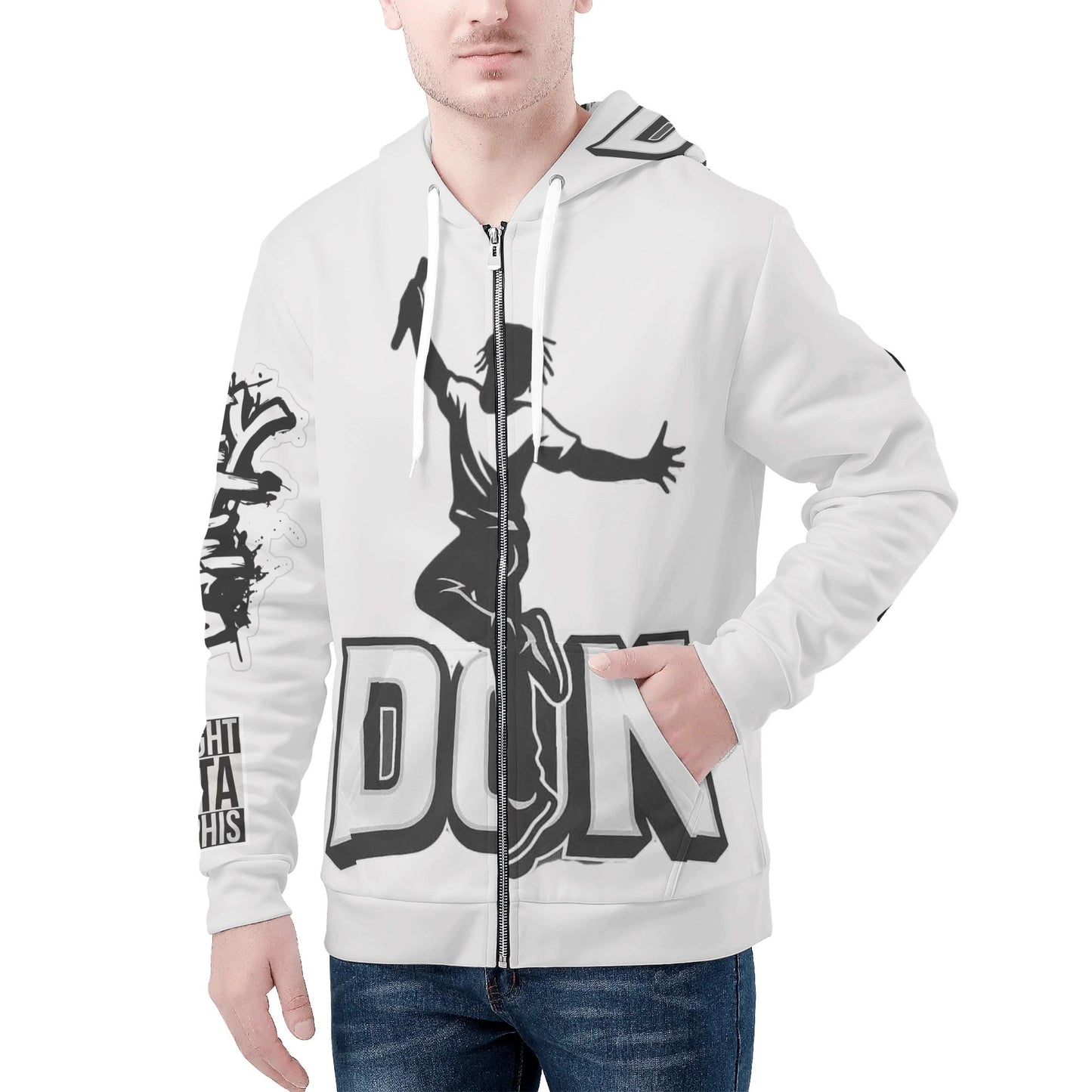 Mens DON They Not Like US Classic Zip Up Hoodie Warm Jacket