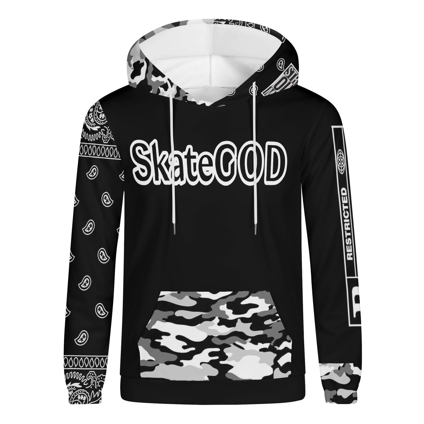 Mens SkateGOD 901 Memphis CamoDanna Lightweight Hoodie