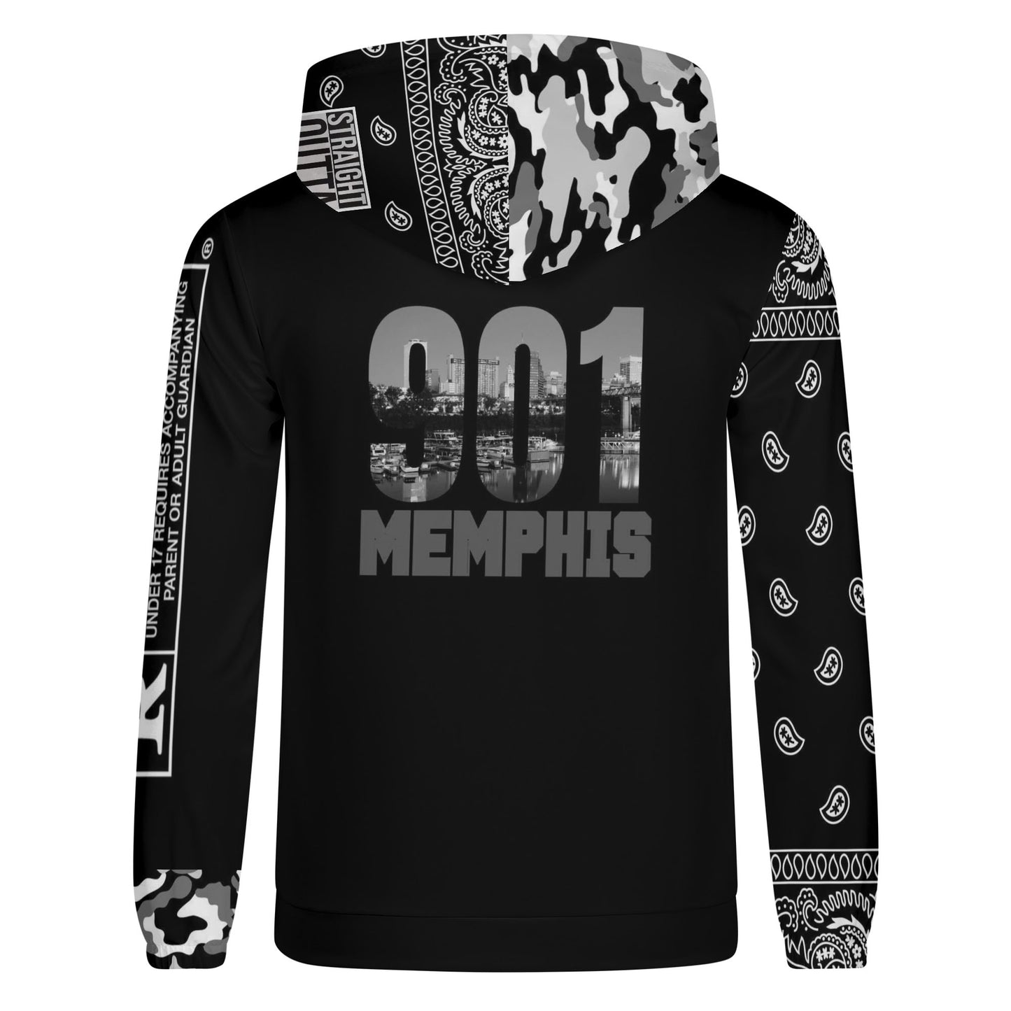 Mens SkateGOD 901 Memphis CamoDanna Lightweight Hoodie