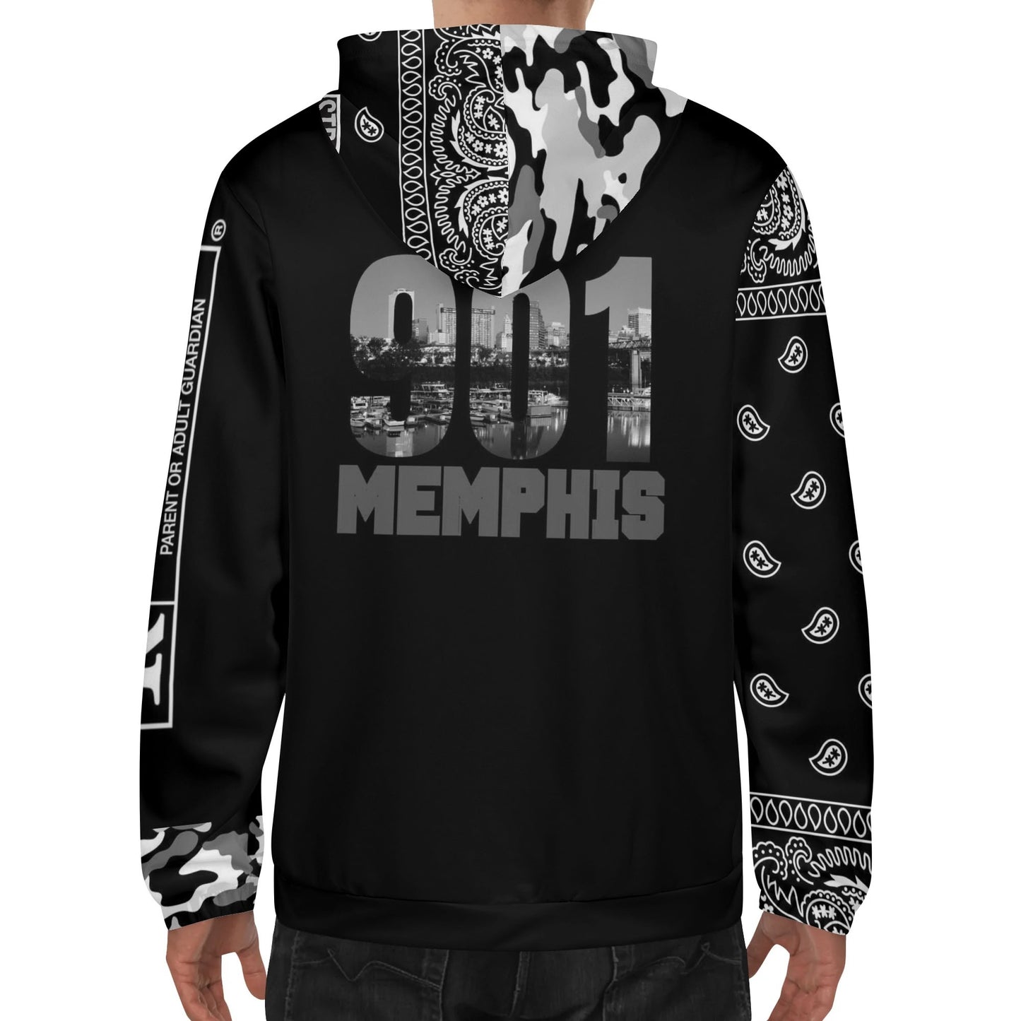 Mens SkateGOD 901 Memphis CamoDanna Lightweight Hoodie