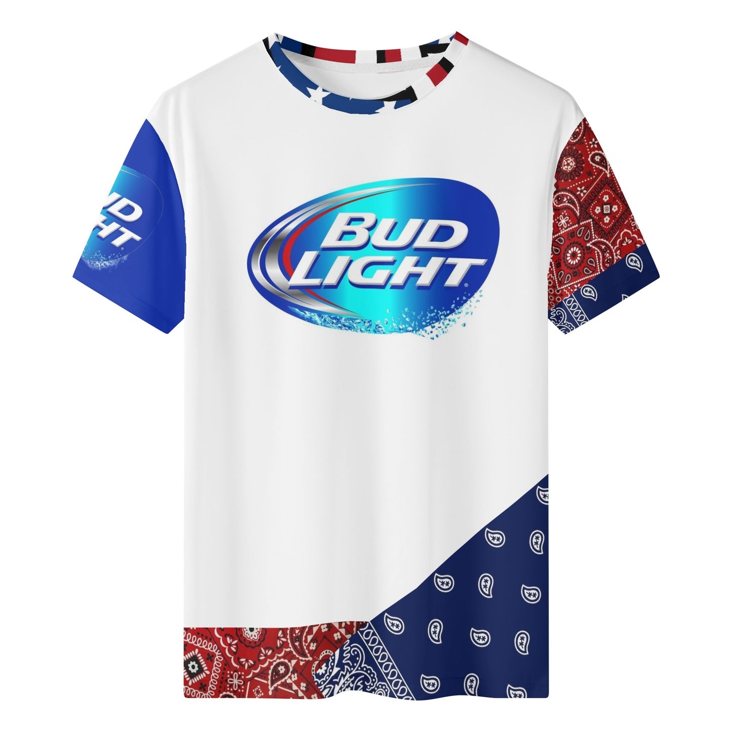Mens Beer Bandana Bud Light Classic T-Shirt