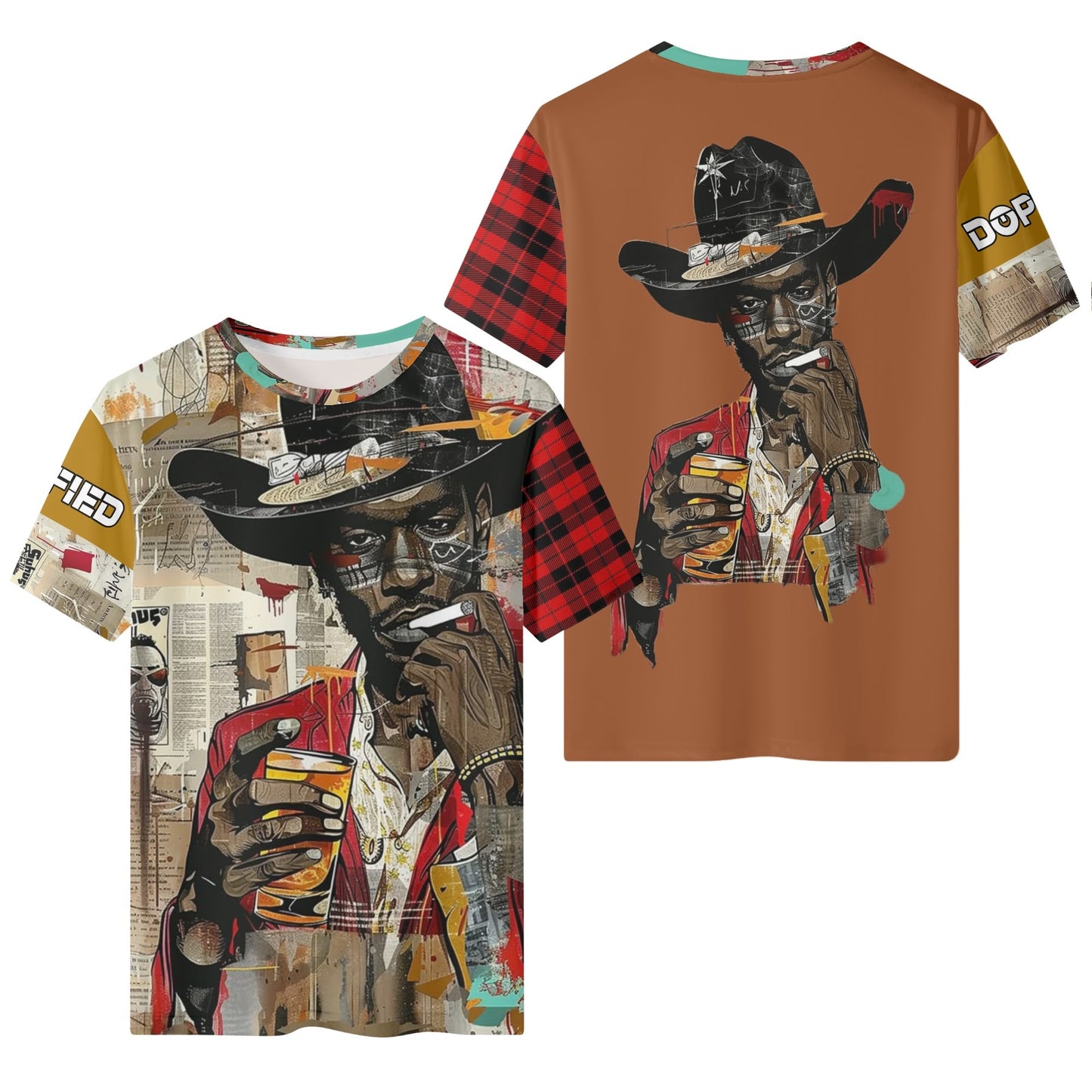 Mens Black Cowboy Classified Classic T-Shirt