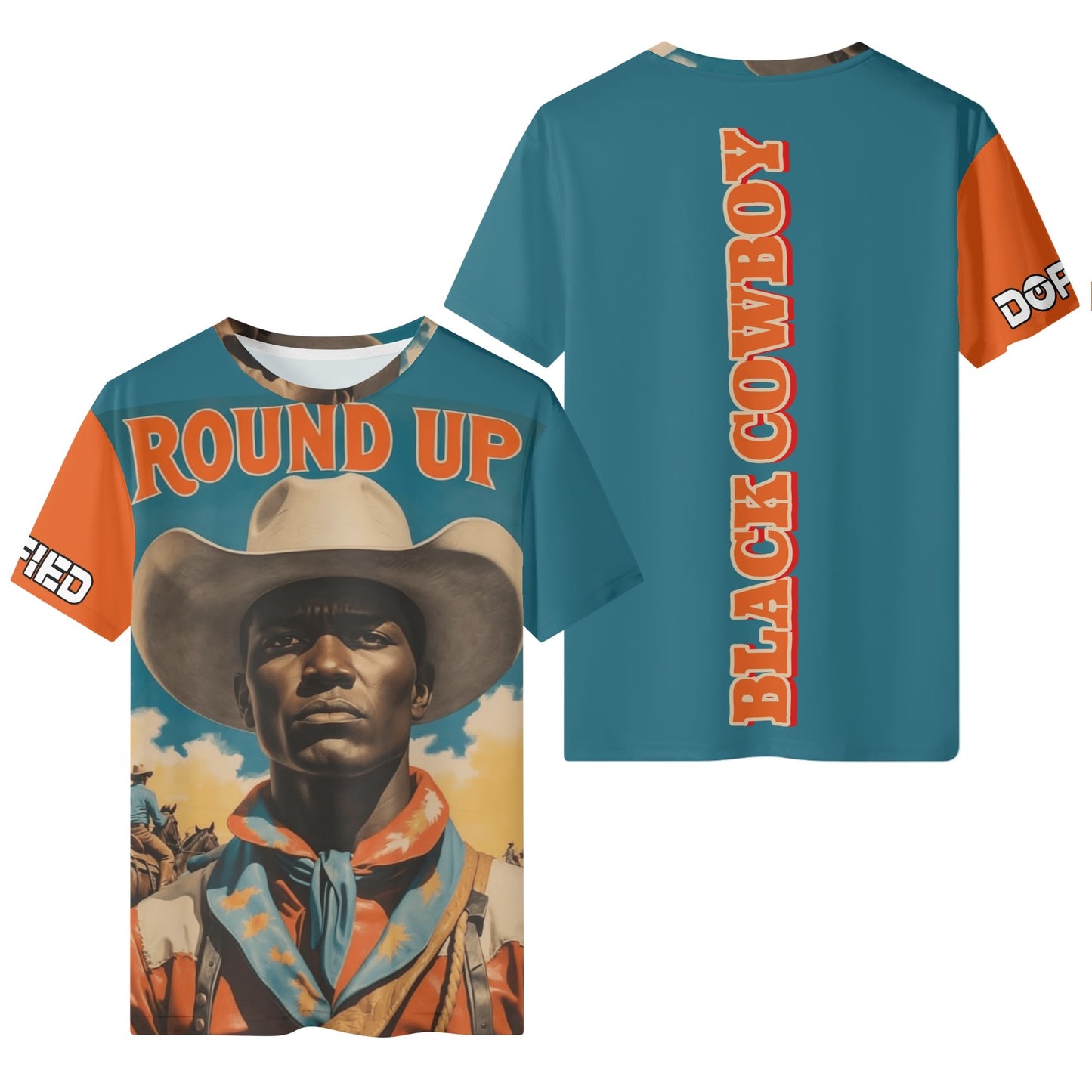 Round Up Black Cowboy Classic T-Shirt