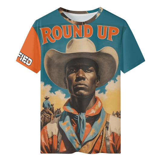 Round Up Black Cowboy Classic T-Shirt
