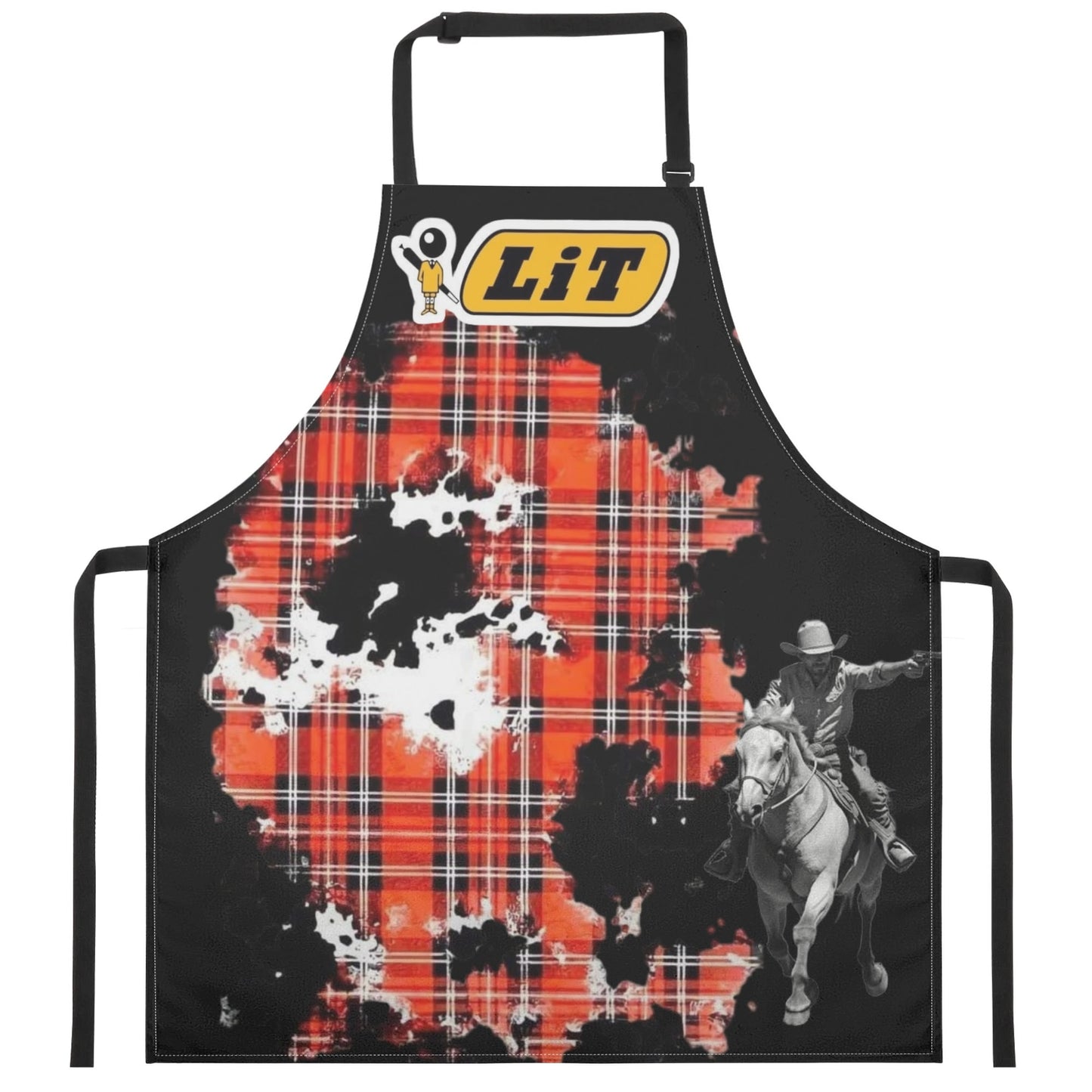 Da Plug Fashion Cow Patch Camo Lit Western Apron