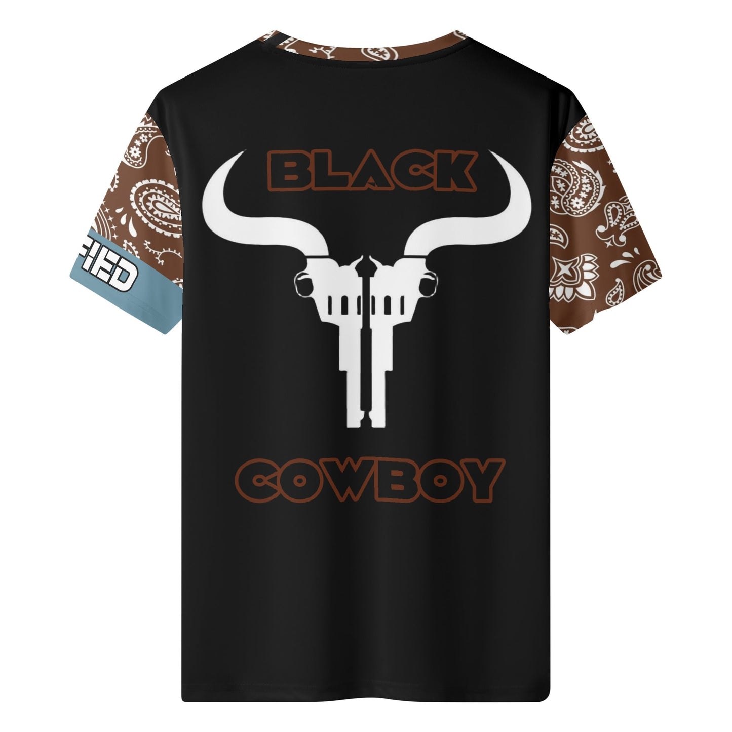 Mens Black Cowboy T-Shirt