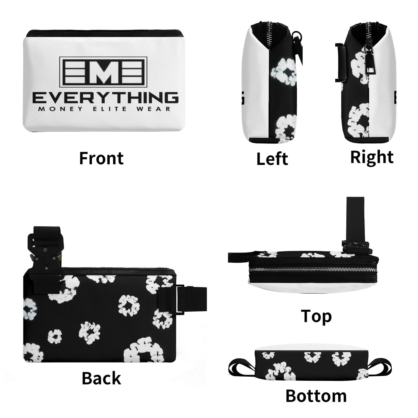 Mens EME PU Messenger Crossbody Bag Soft Satchel