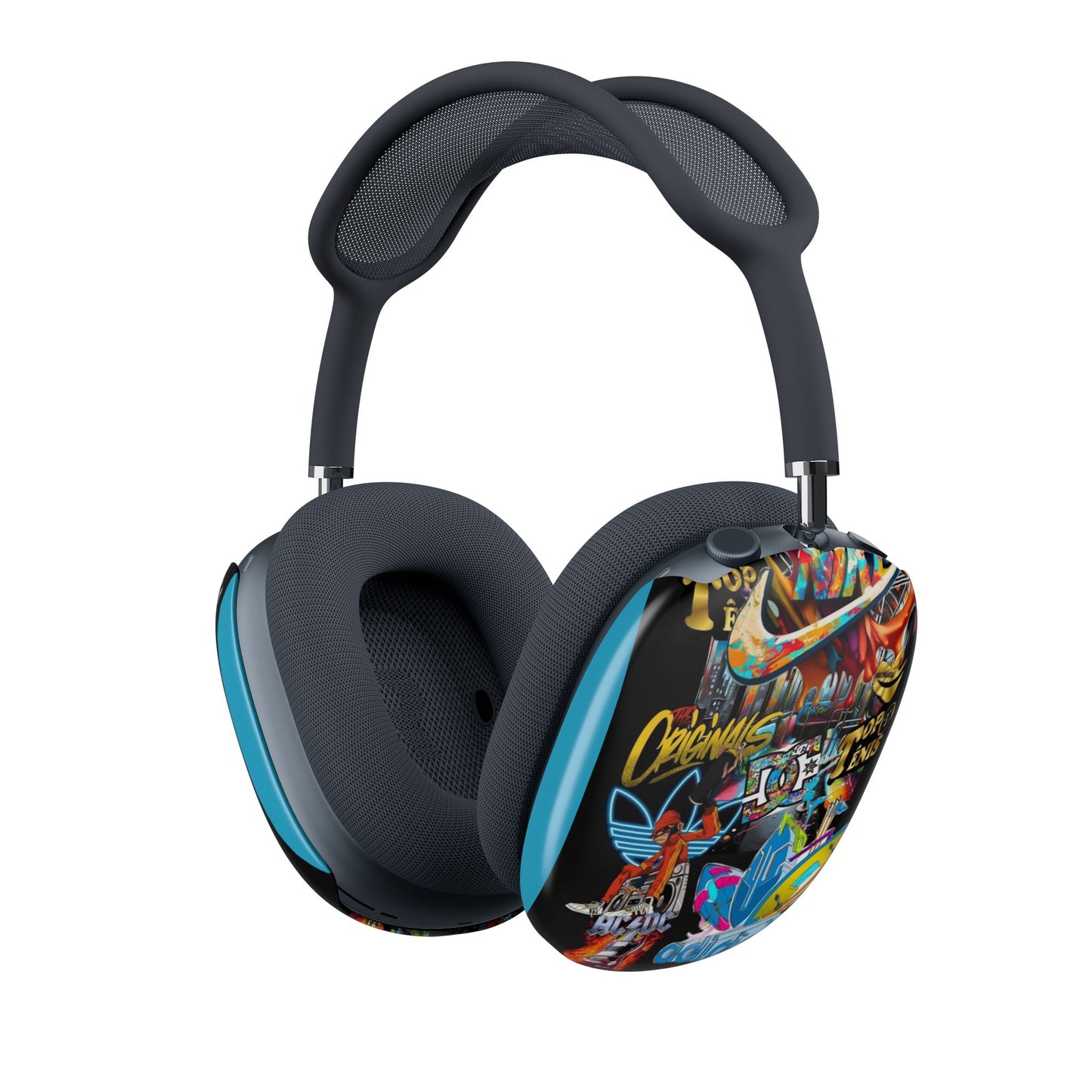 Graffiti Collage AirPod Max Case — Colorful Street Art Headphone Cover