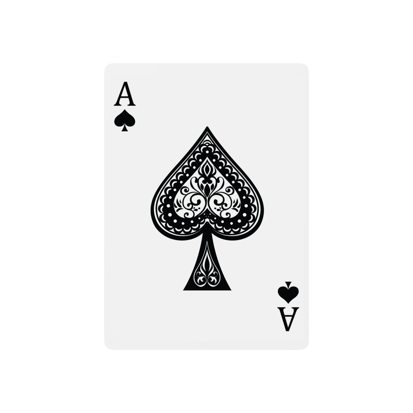Designer Poker Playing Cards Set - Luxury Collection with Artistic Ace of Spades and Logo Design