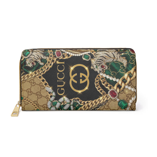 Luxury Chain & Tiger Zipper Wallet
