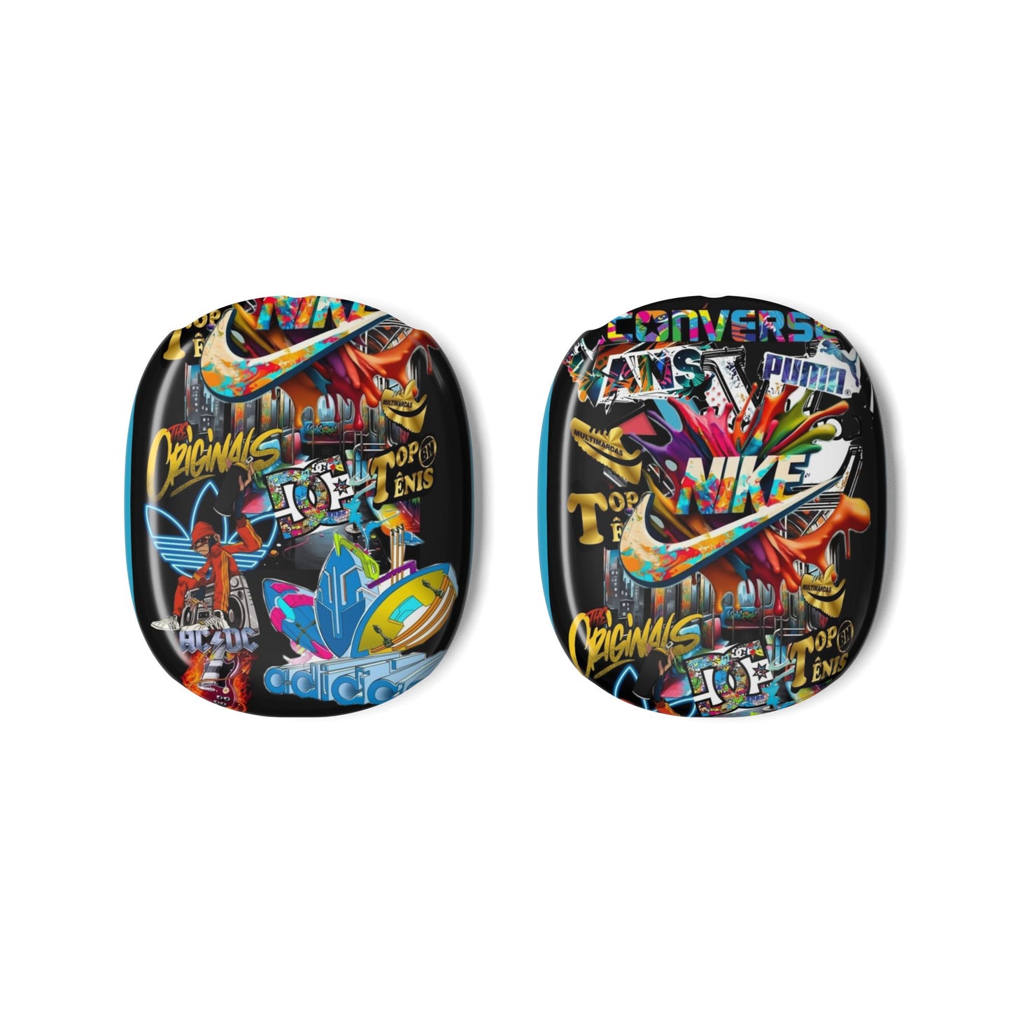 Graffiti Collage AirPod Max Case — Colorful Street Art Headphone Cover