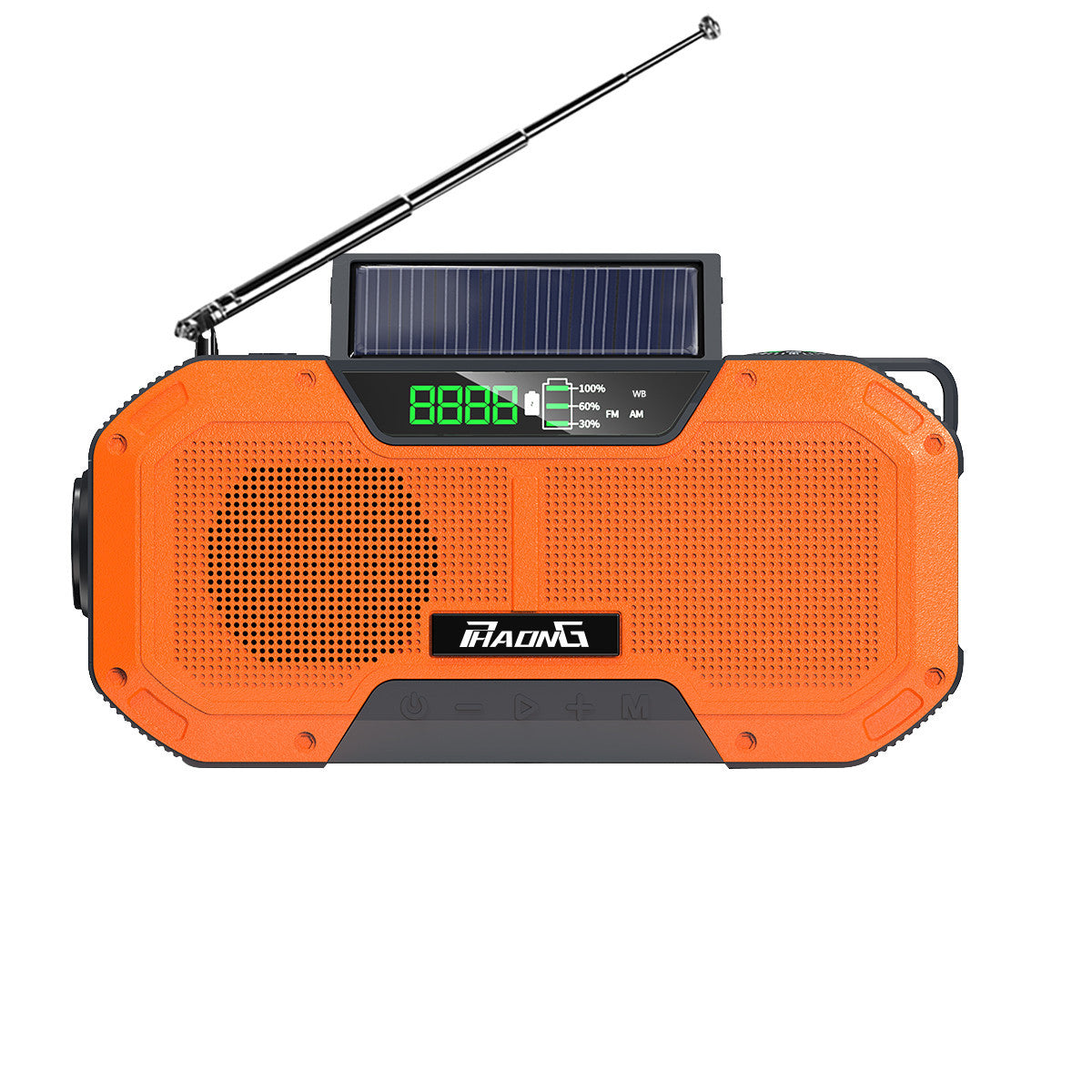 Outdoor Emergency Radio Bluetooth Speaker Solar Hand Flashlight Mobile Charging 5000 Mah Large Capacity